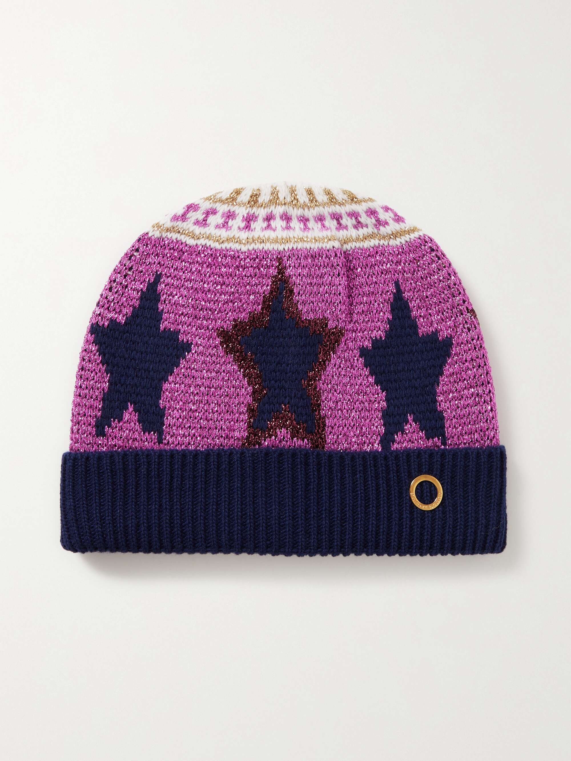 Purple Stardust Fair Isle metallic 