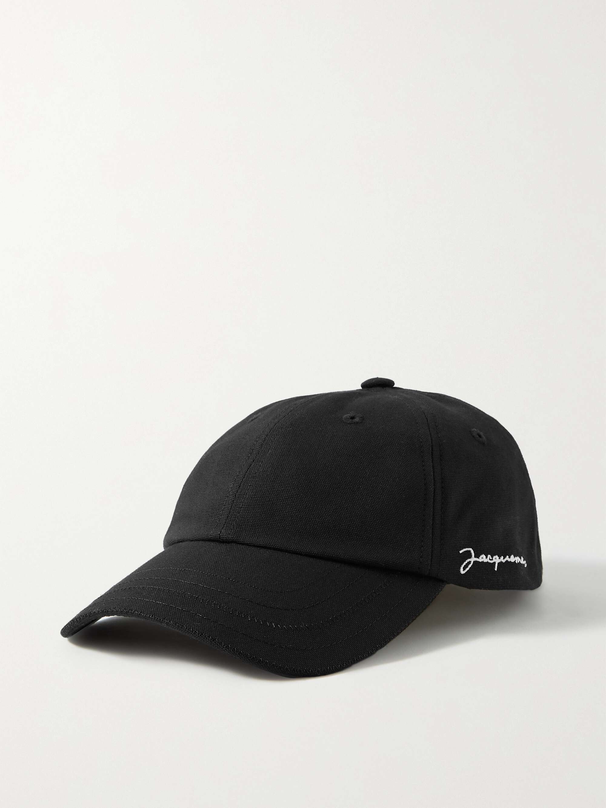 Black La Casquette embroidered cotton 