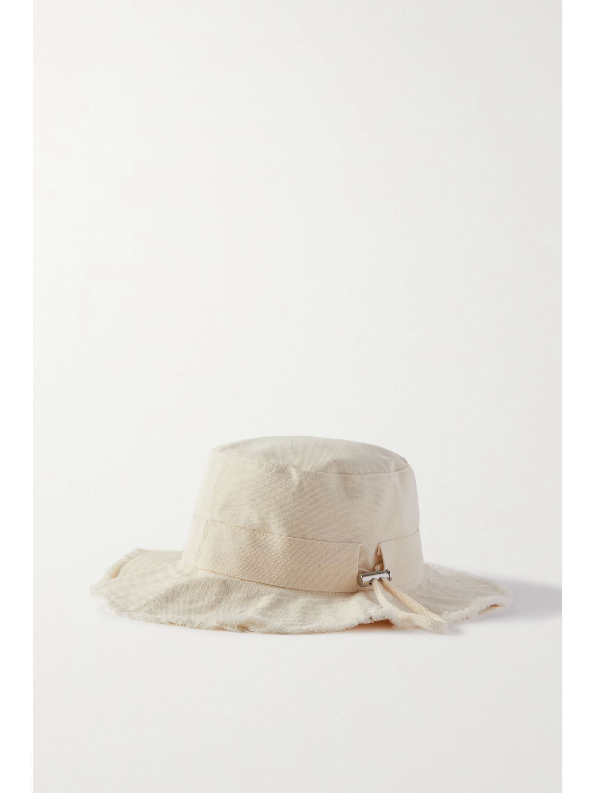 JACQUEMUS Le Bob Artichaut 毛边带缀饰纯棉帆布渔夫帽