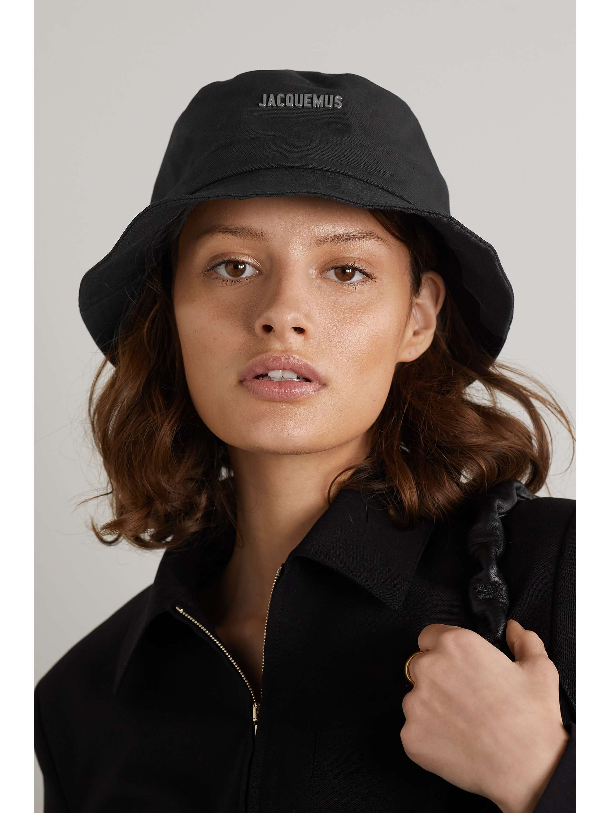 Black Le Bob Gadjo embellished cotton-canvas bucket hat | JACQUEMUS ...