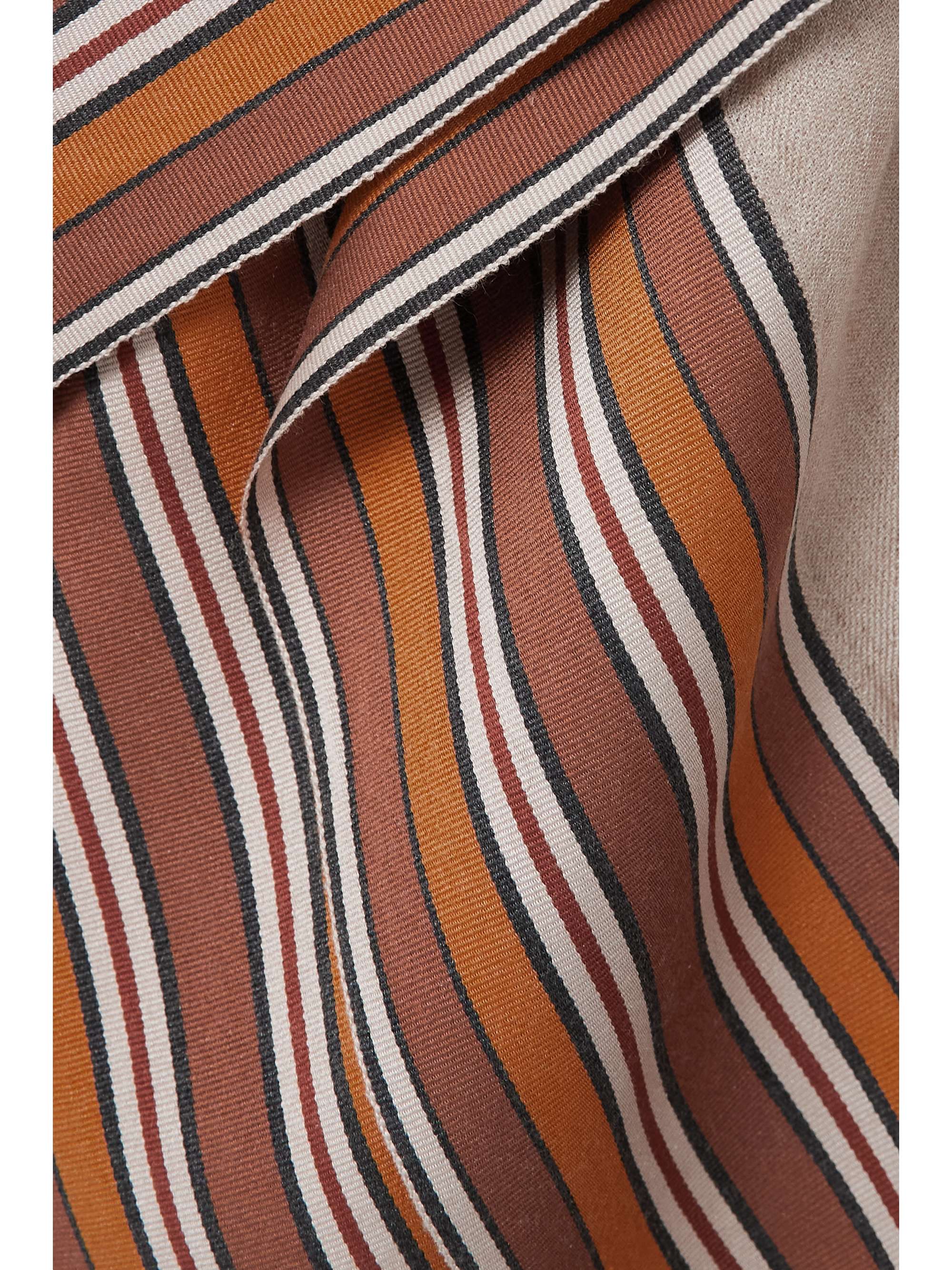 LORO PIANA The Suitcase striped silk and cashmere-blend poncho