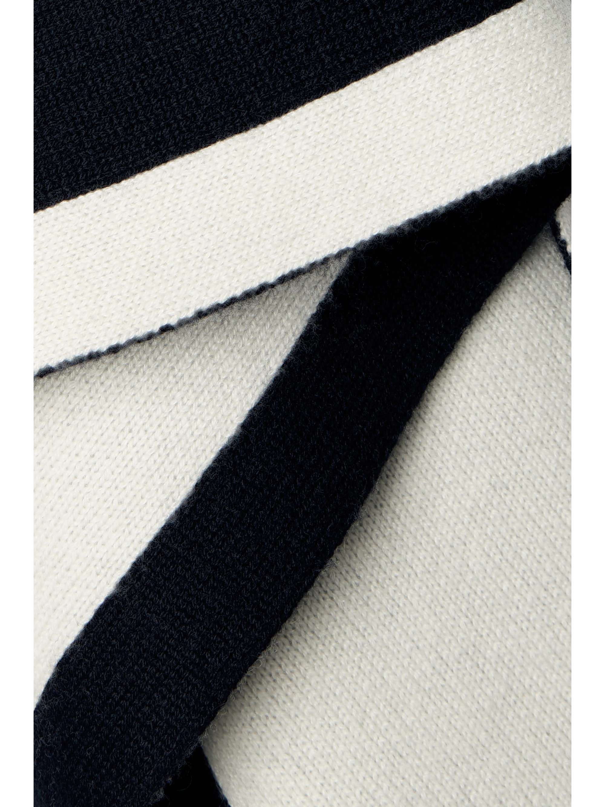 KHAITE Riga reversible fringed cashmere scarf