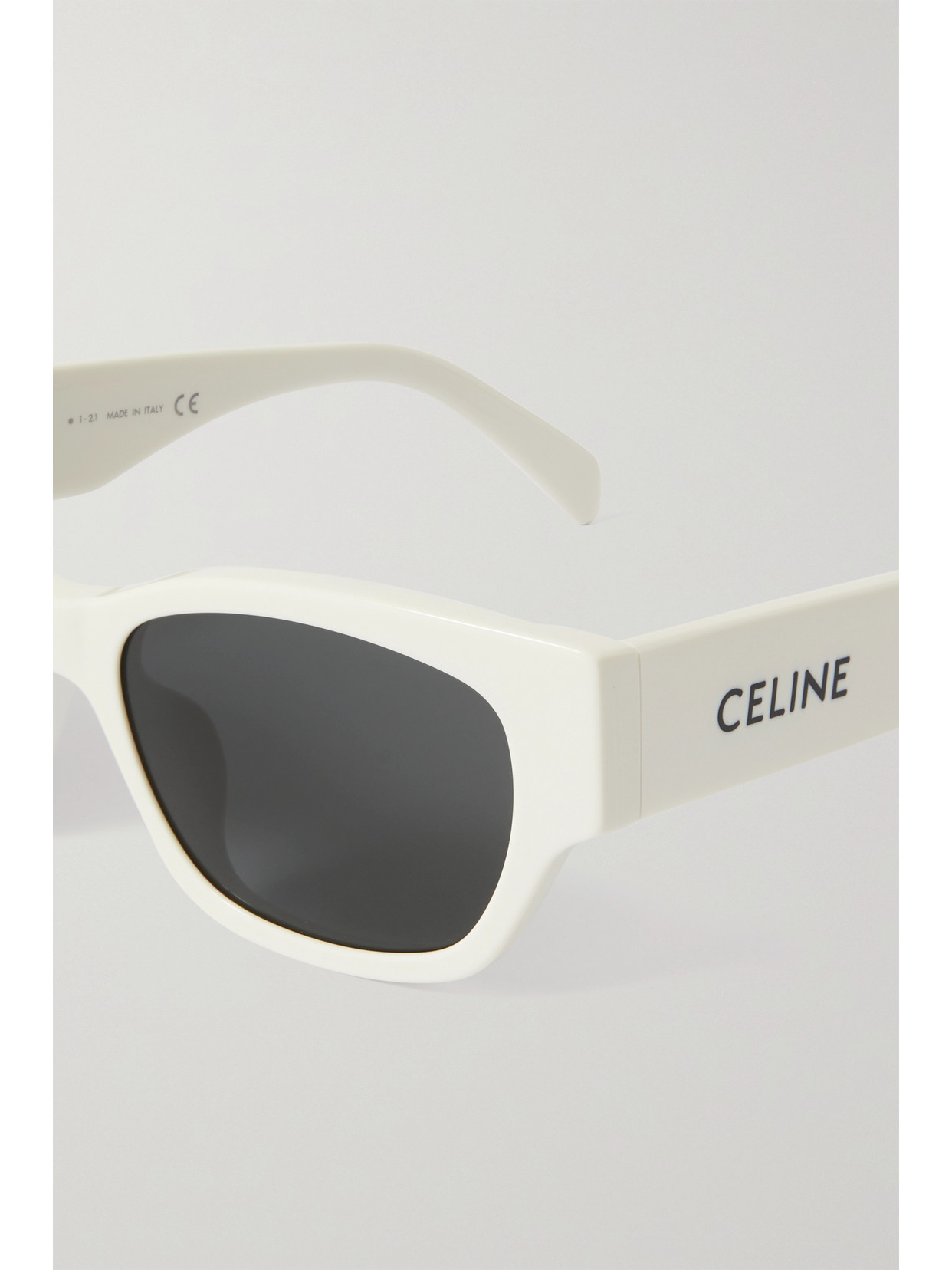 Celine Square-frame Acetate Sunglasses In Ivory