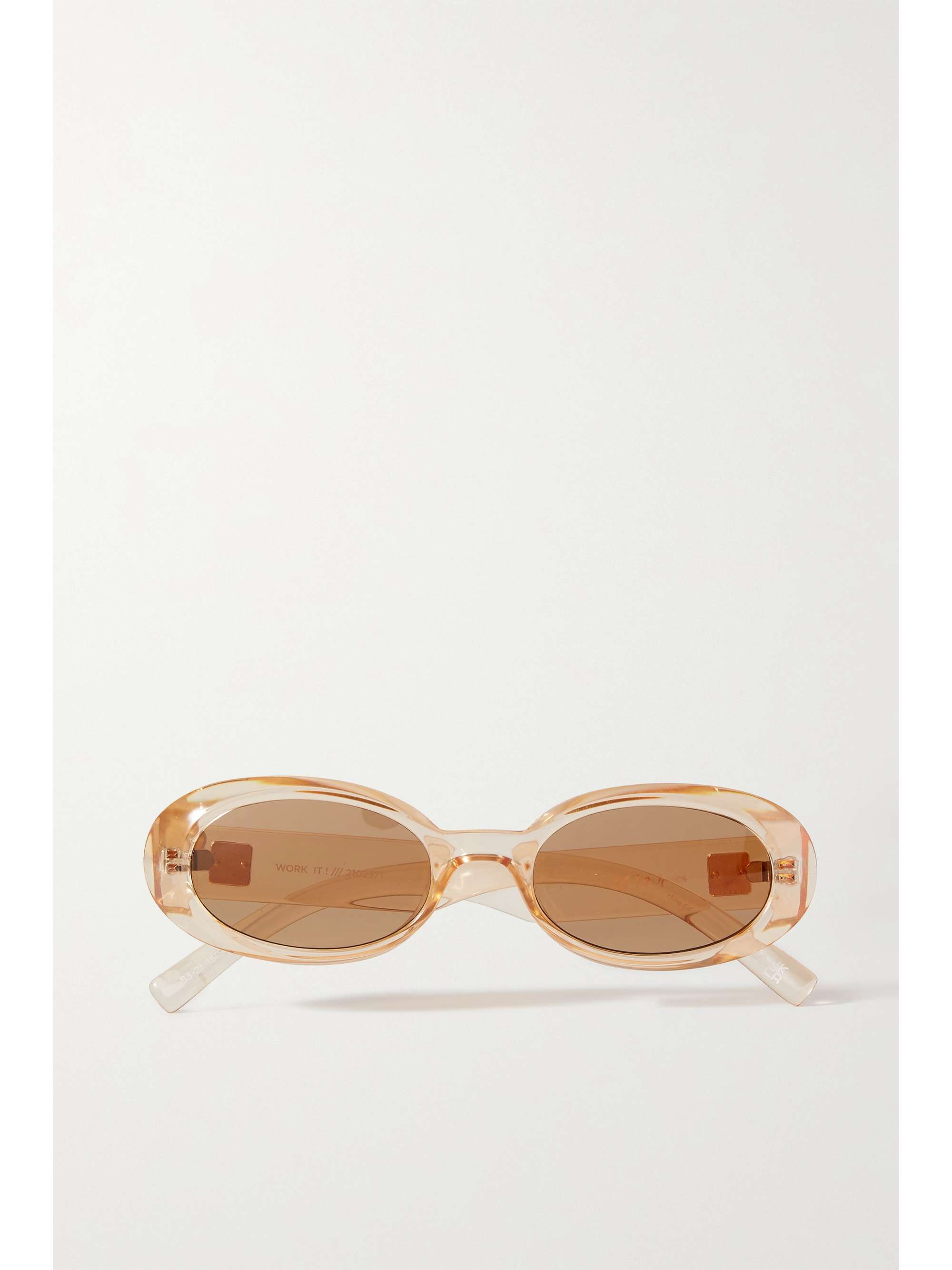 LE SPECS Work It! oval-frame acetate sunglasses | NET-A-PORTER