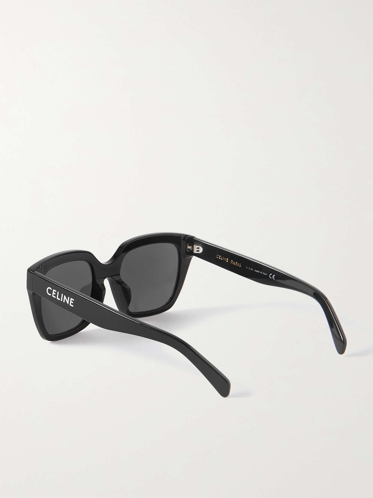 Shop Celine Oversized Square-frame Acetate Sunglasses In Black