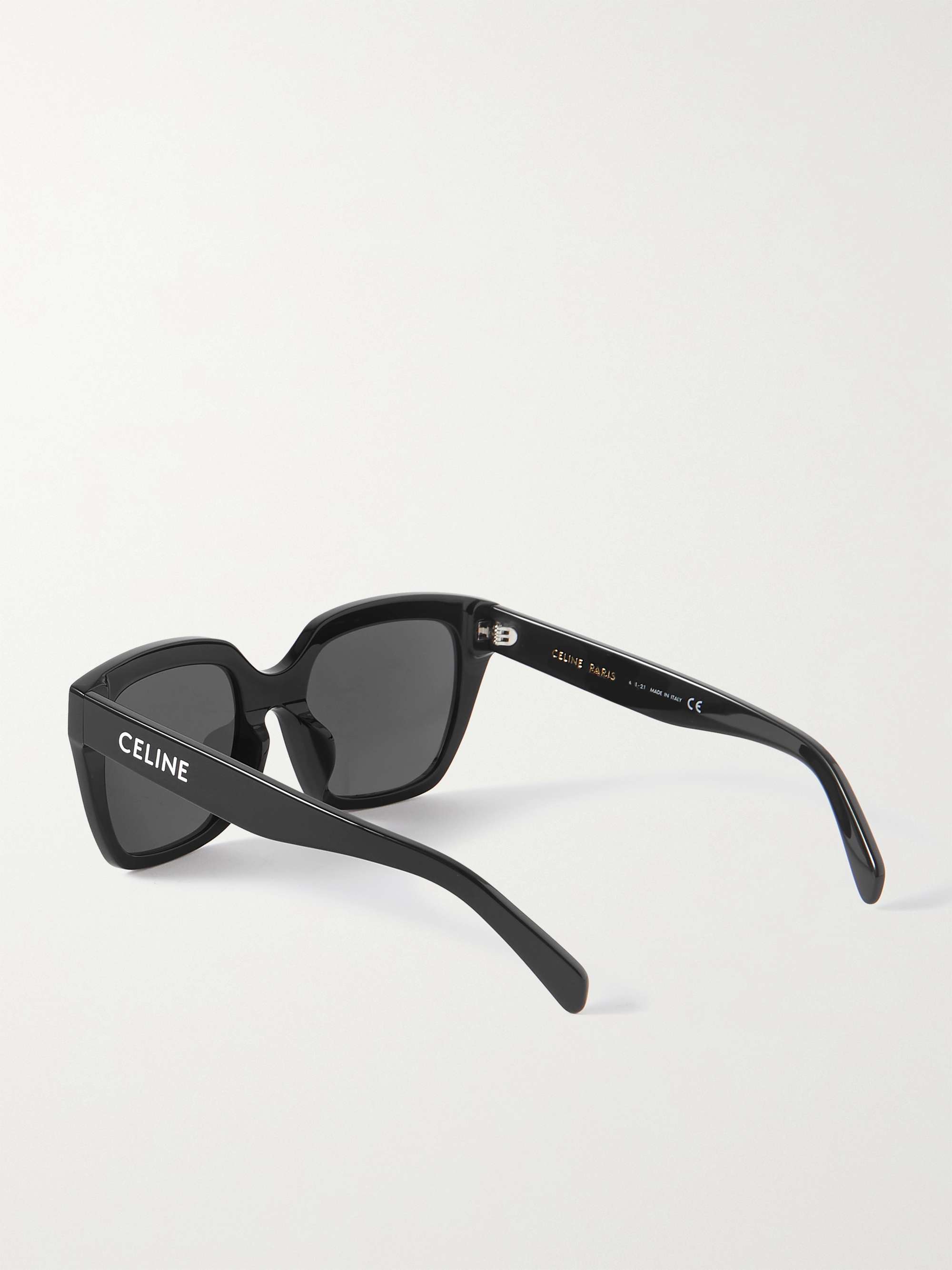 CELINE EYEWEAR Oversized square-frame acetate sunglasses