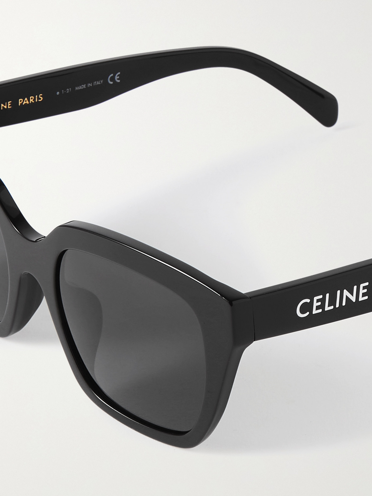 Shop Celine Oversized Square-frame Acetate Sunglasses In Black