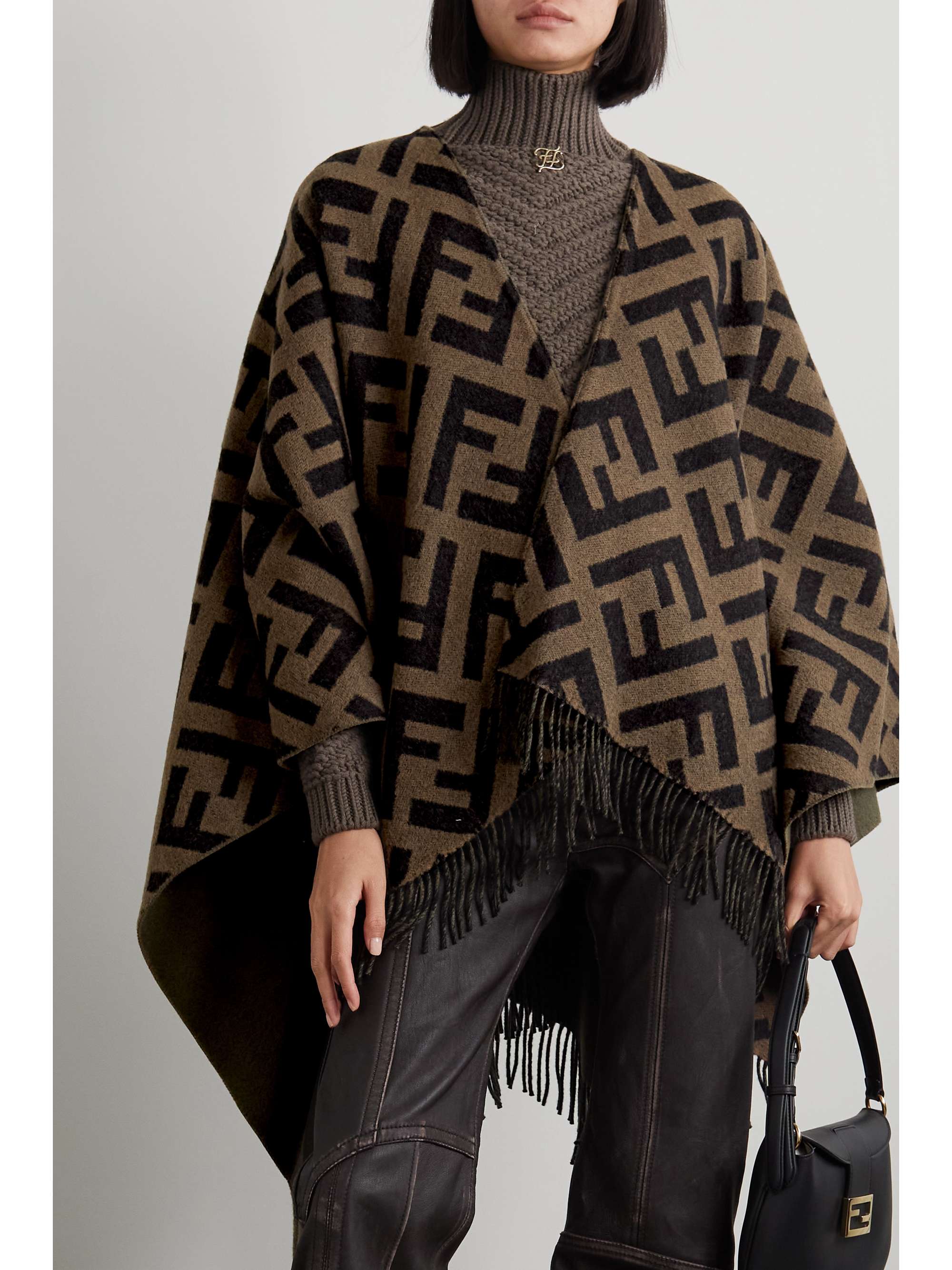 wool and cashmere poncho