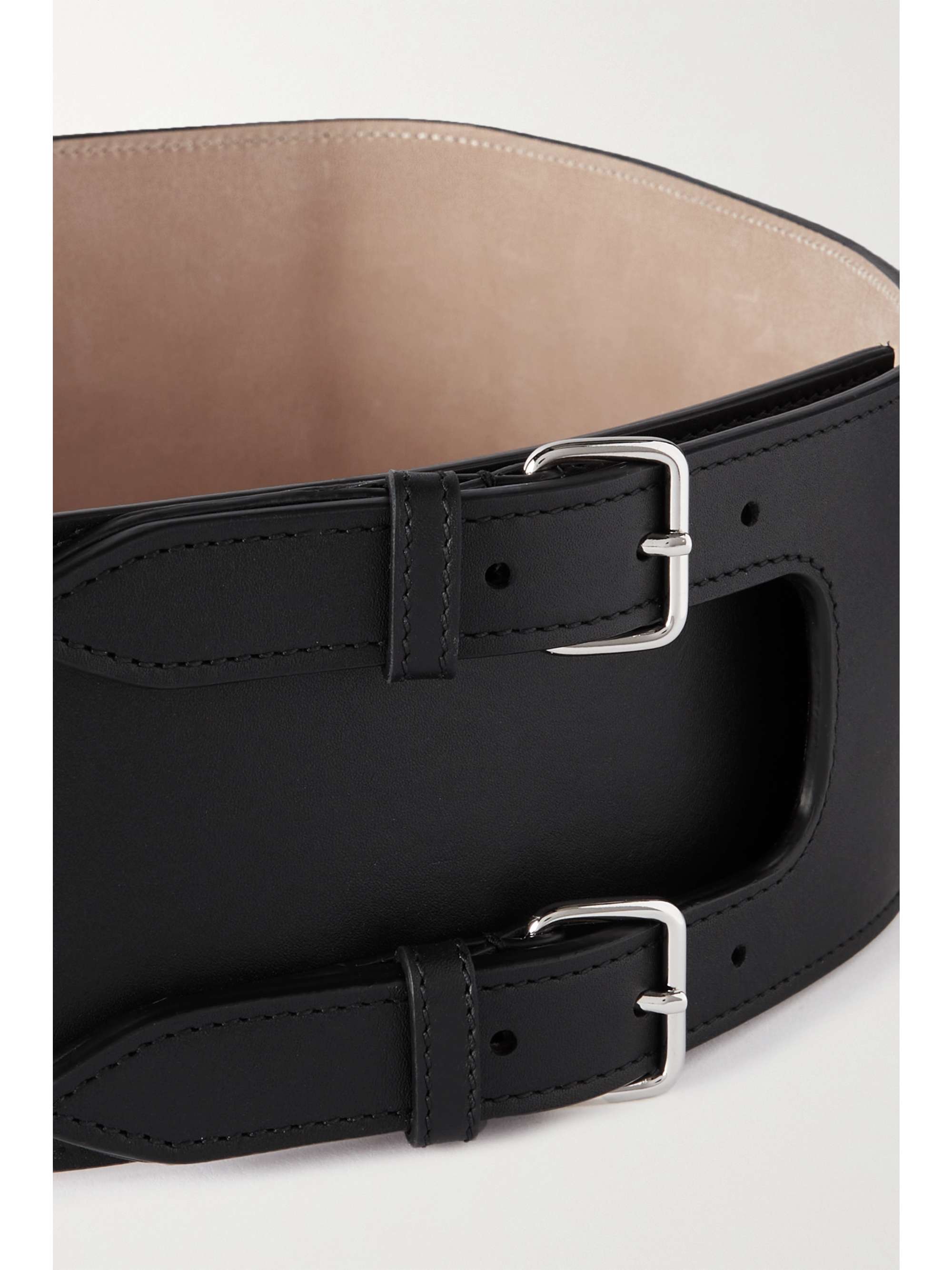ALAÏA Two-tone leather waist belt