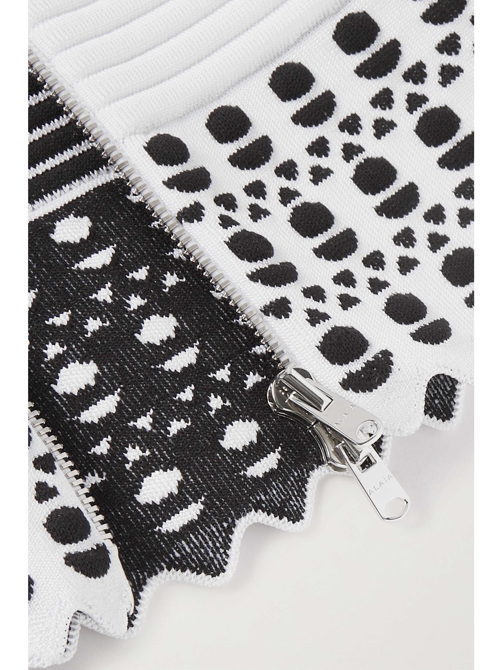 ALAÏA Two-tone jacquard-knit waist belt