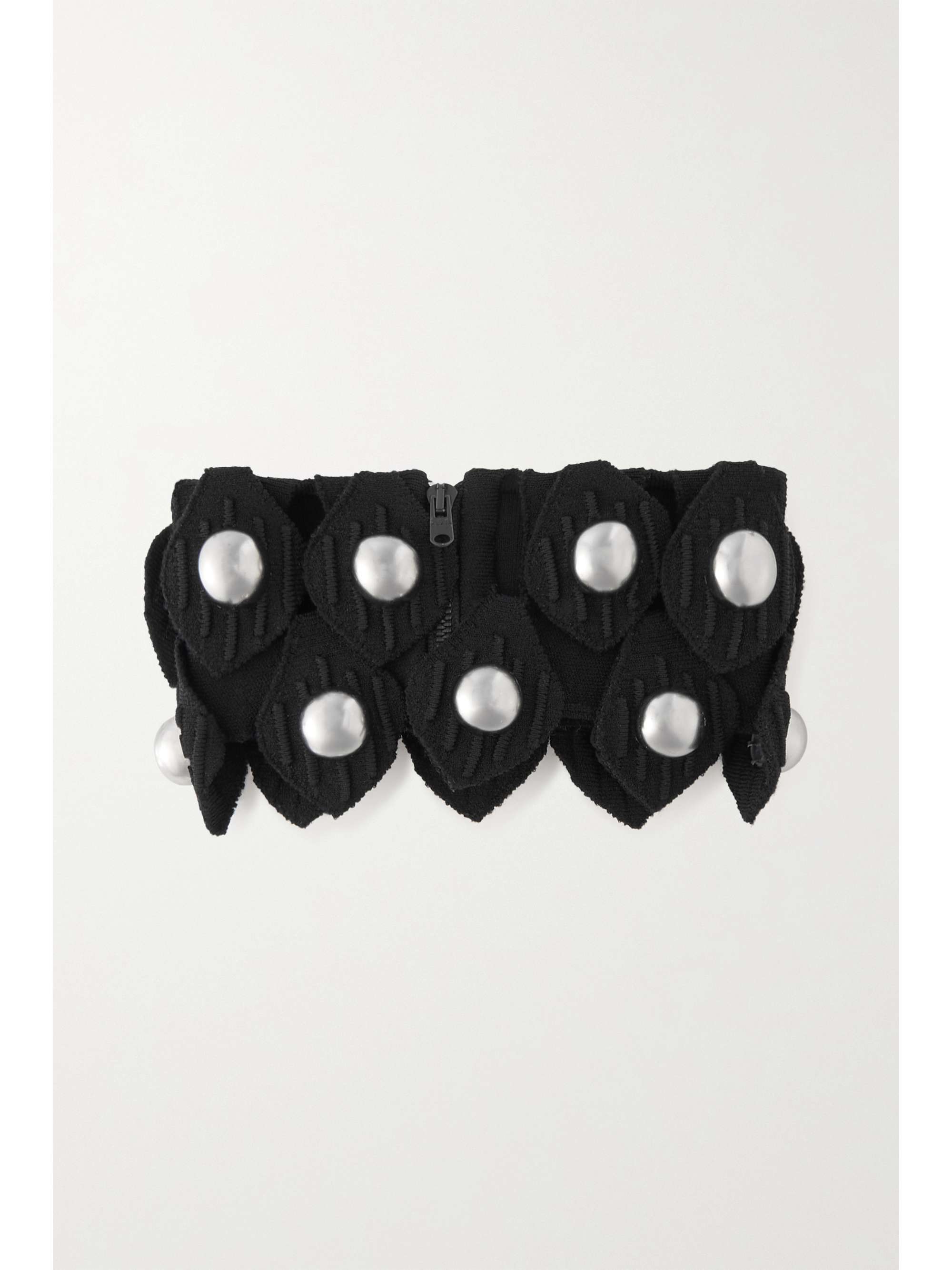 ALAÏA Studded stretch-knit collar