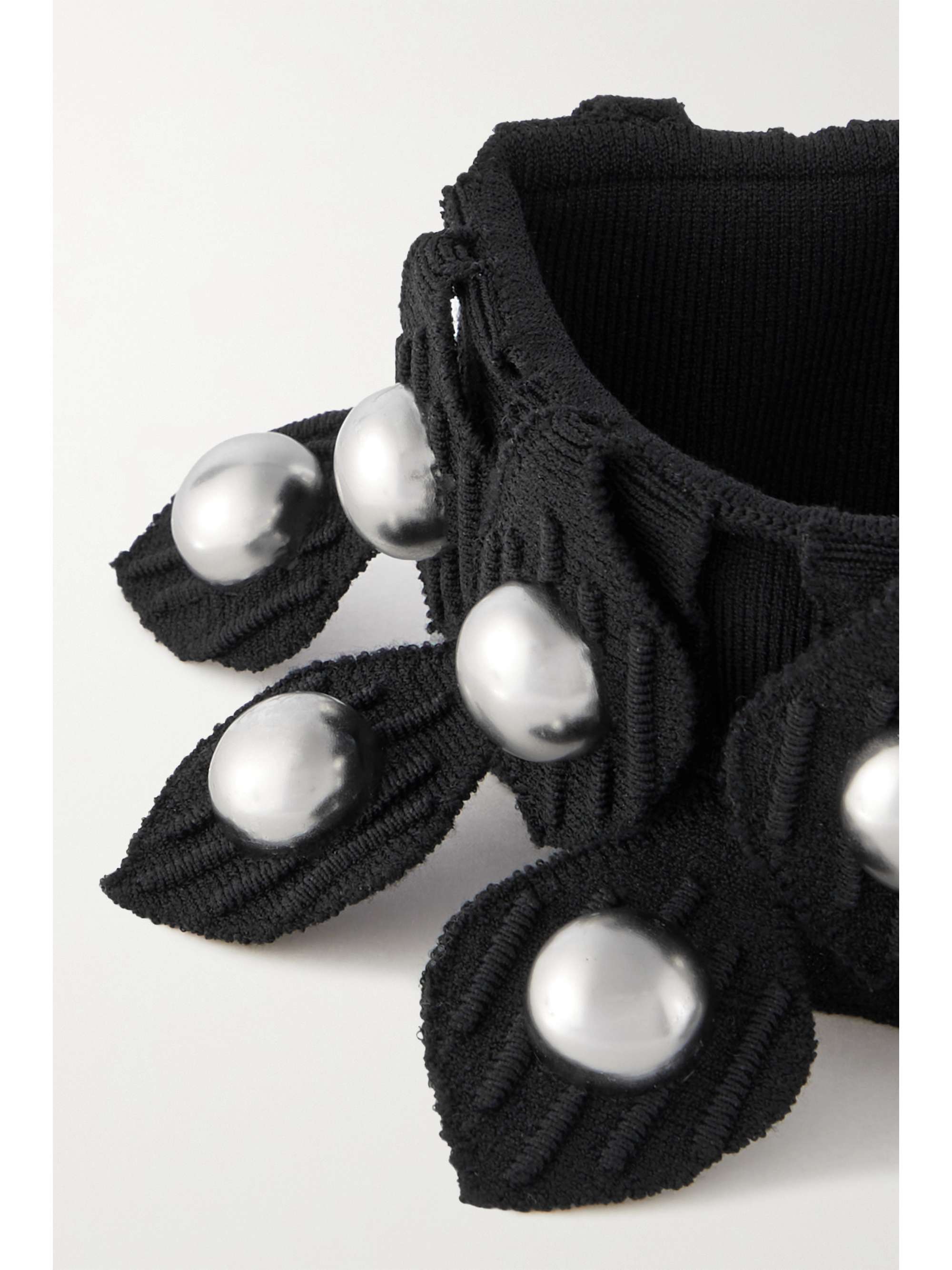 ALAÏA Studded stretch-knit collar