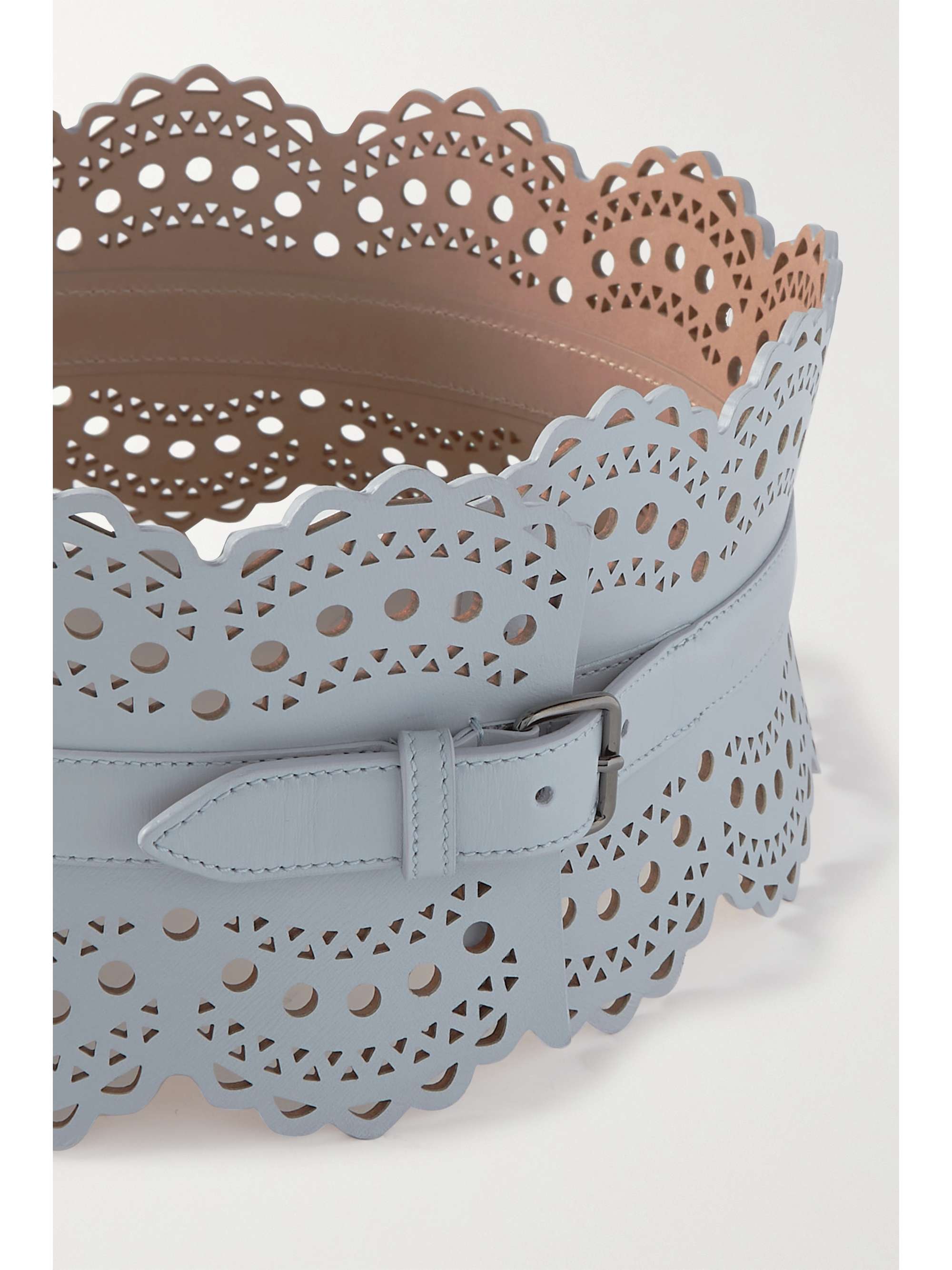 ALAÏA Laser-cut leather waist belt