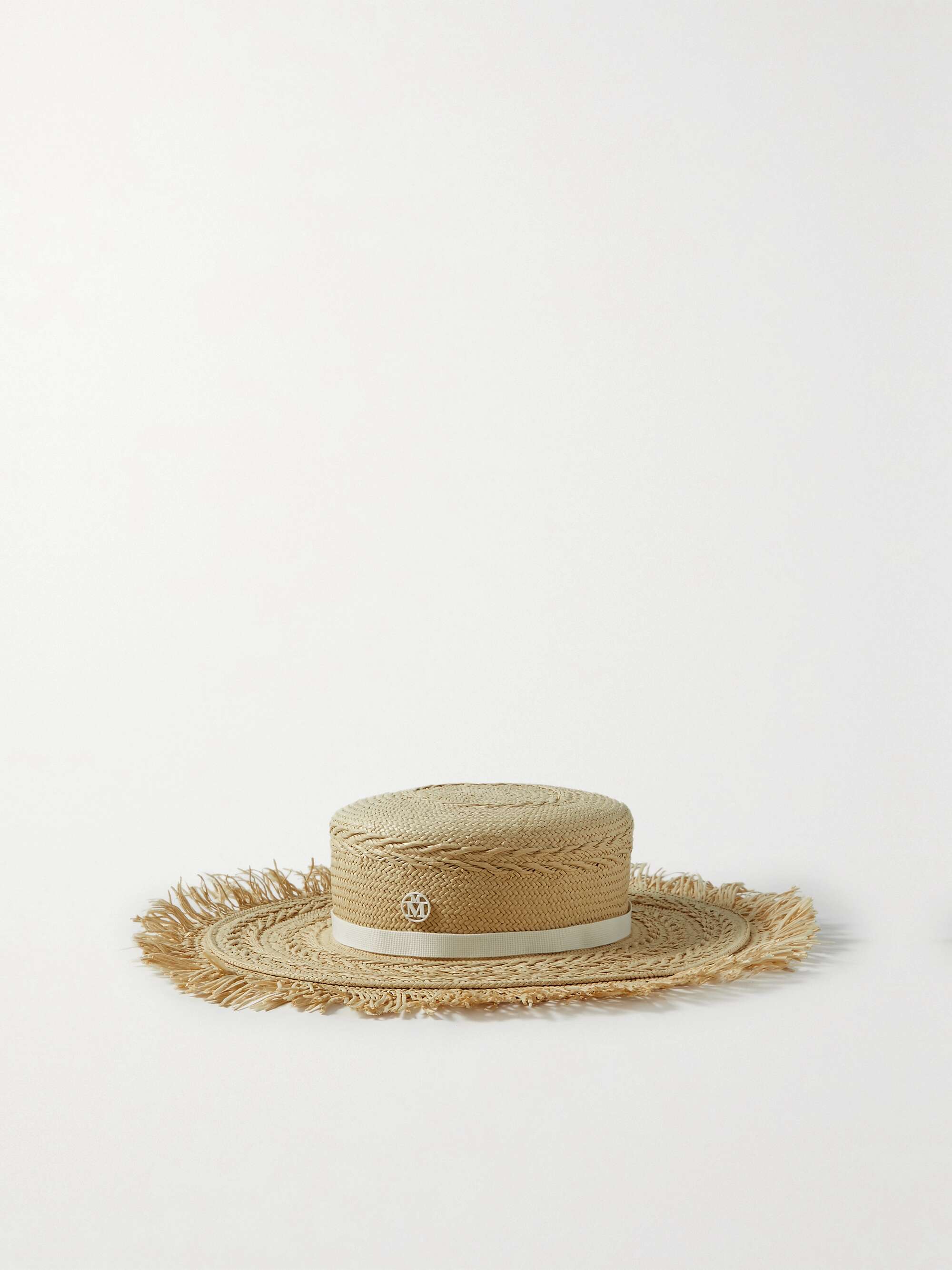 Maison Michel - Claudine Embellished Fringed Straw Hat - Neutrals - S - Net A Porter