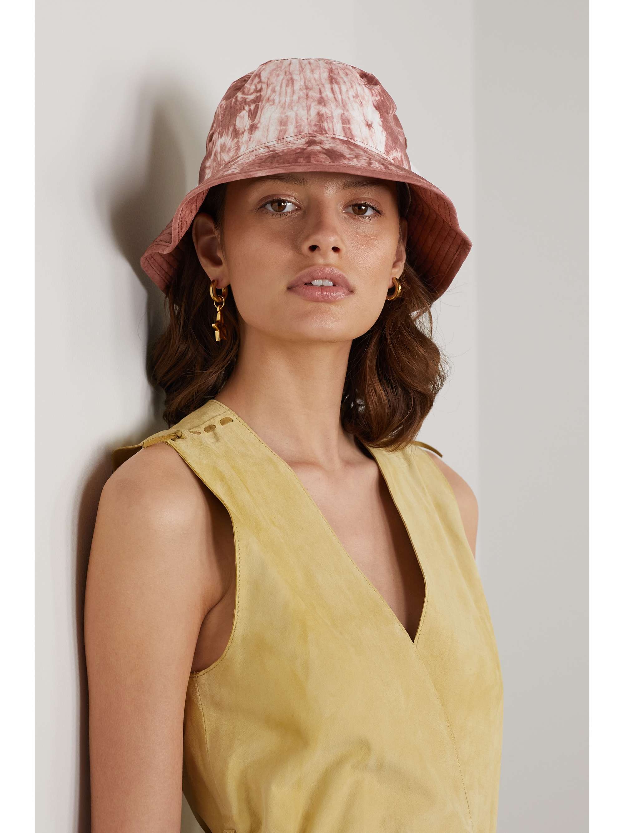 Pink Brimmo tie-dyed cotton-poplin 