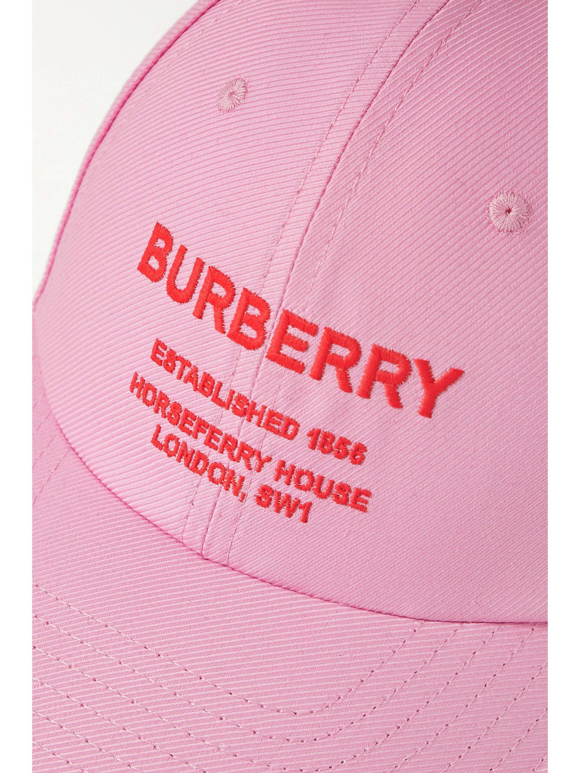 BURBERRY Embroidered cotton-twill baseball cap
