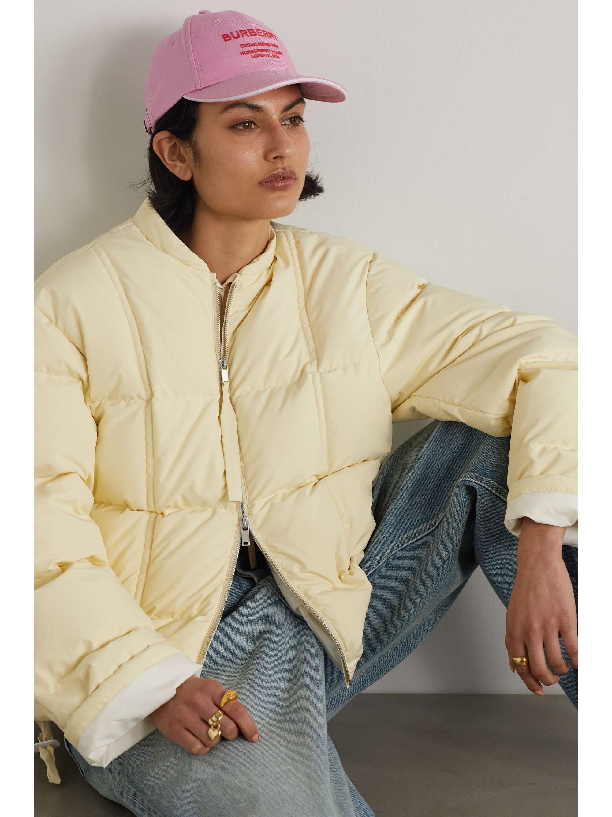 BURBERRY Embroidered cotton-twill baseball cap