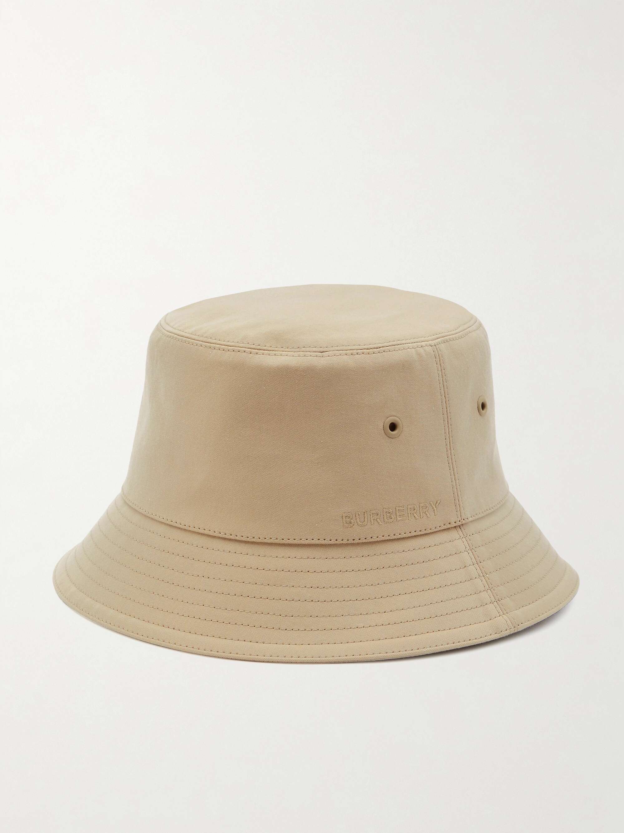 BURBERRY Reversible embroidered cotton-gabardine bucket hat | NET-A-PORTER