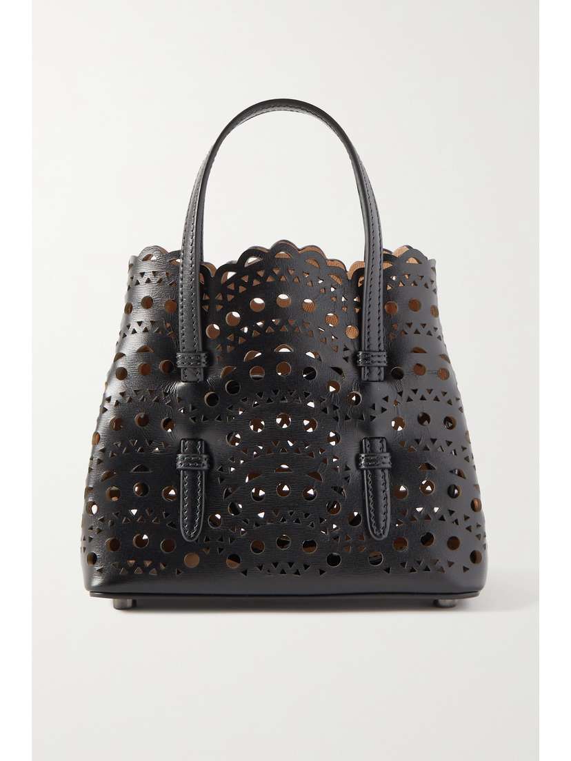 Alaïa Mina Micro Laser-cut Leather Tote