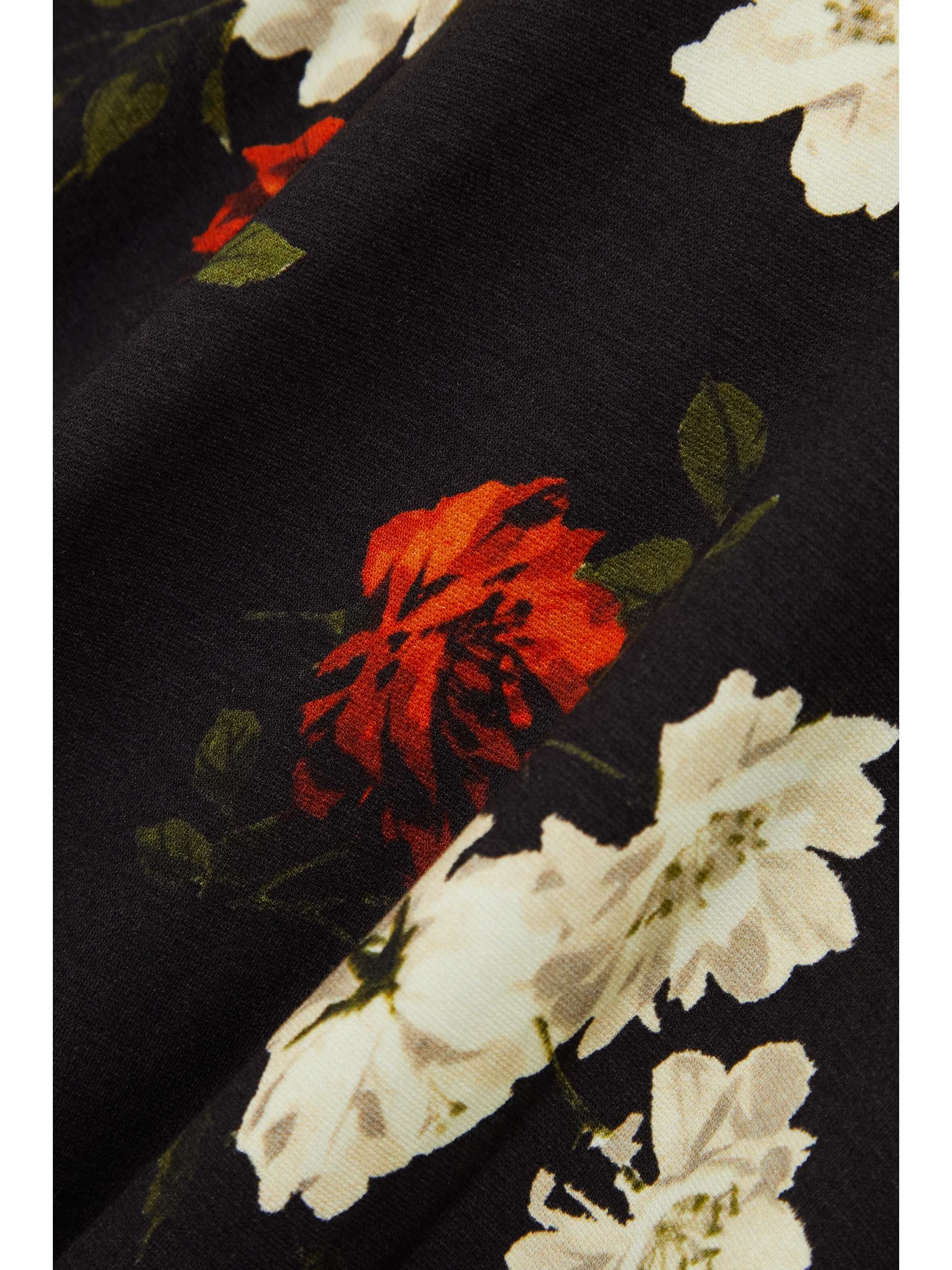 ERDEM Dione 花卉印花弹力双罗纹迷你连衣裙