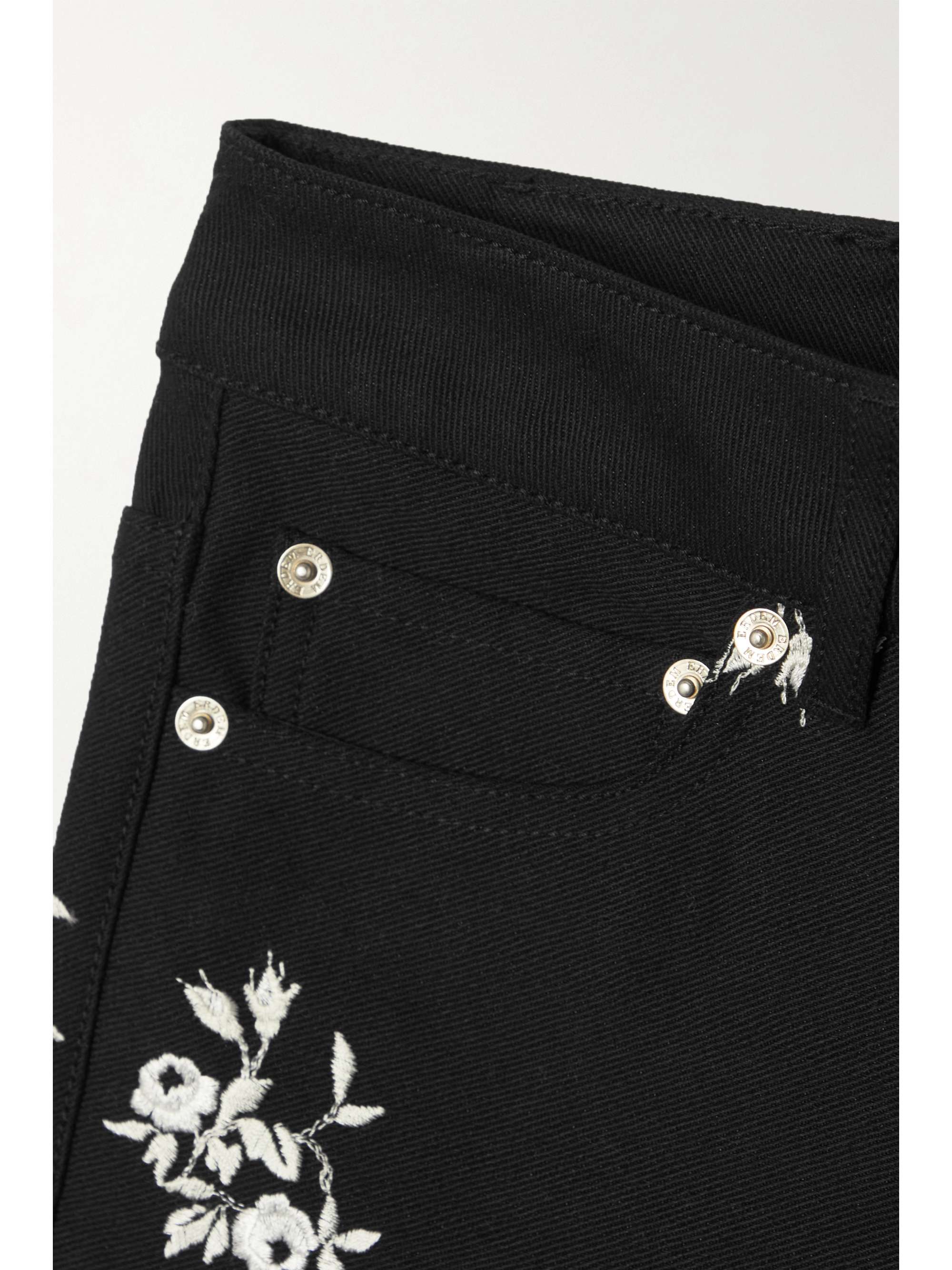 ERDEM Nathaniel embroidered high-rise straight-leg jeans