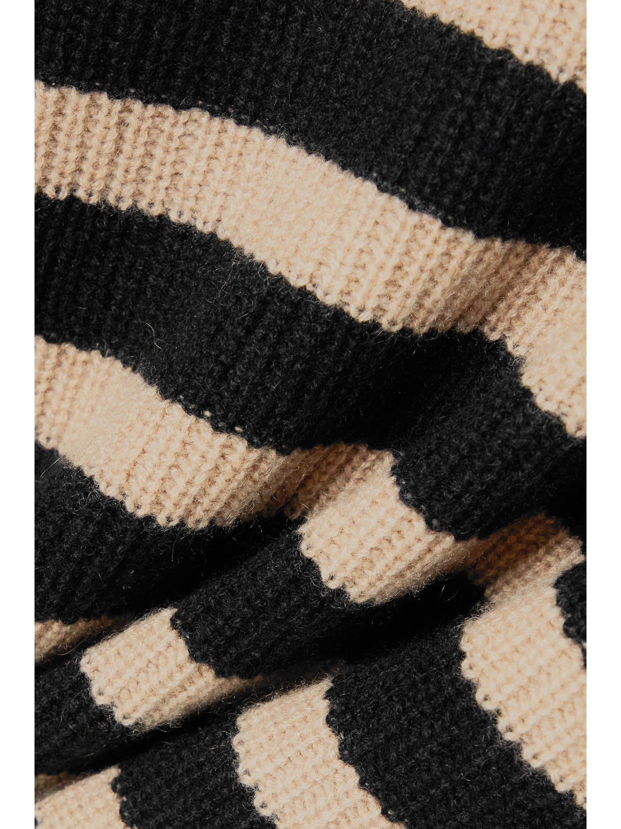 Shop La Ligne Mini Toujours Striped Cashmere Sweater In Black