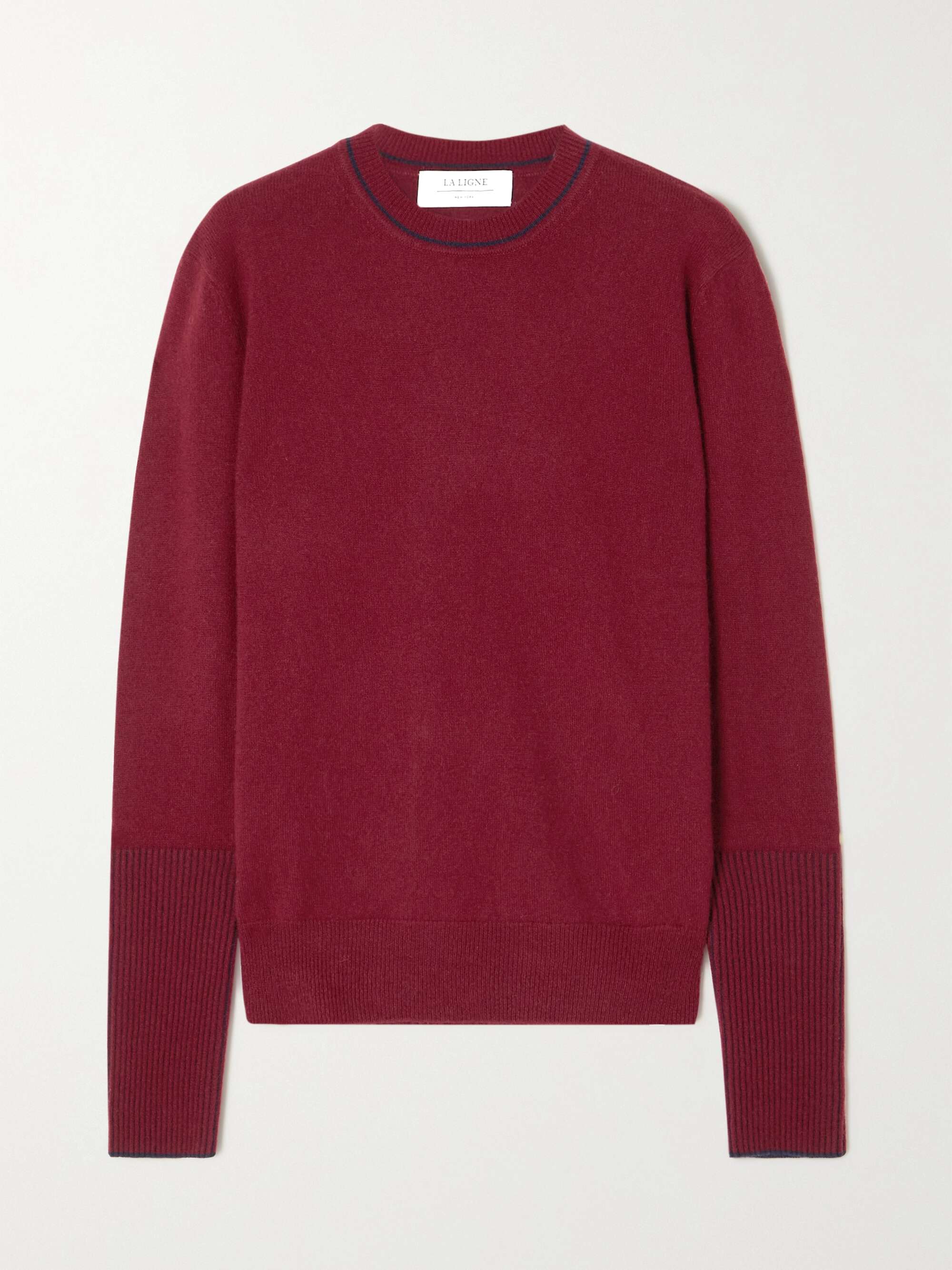 Burgundy Cashmere sweater | LA LIGNE | NET-A-PORTER