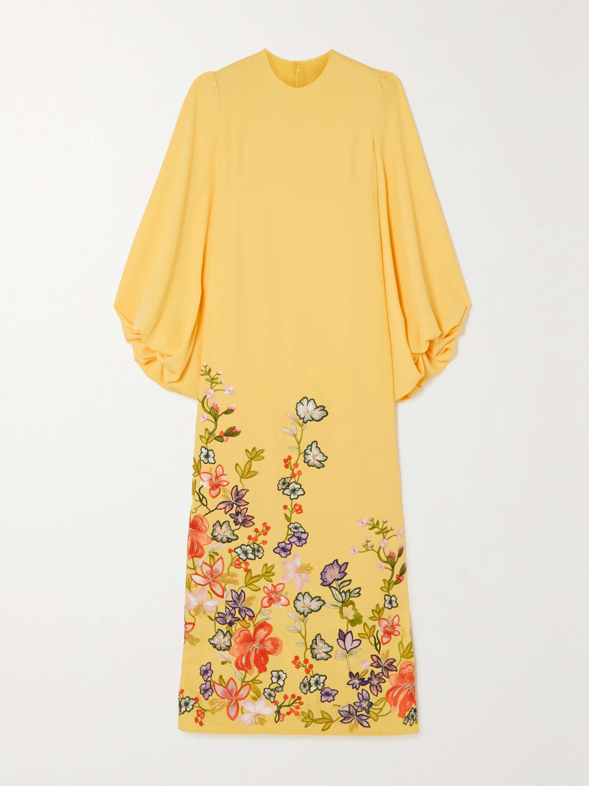 COSTARELLOS Zinnia embroidered crepe gown | NET-A-PORTER