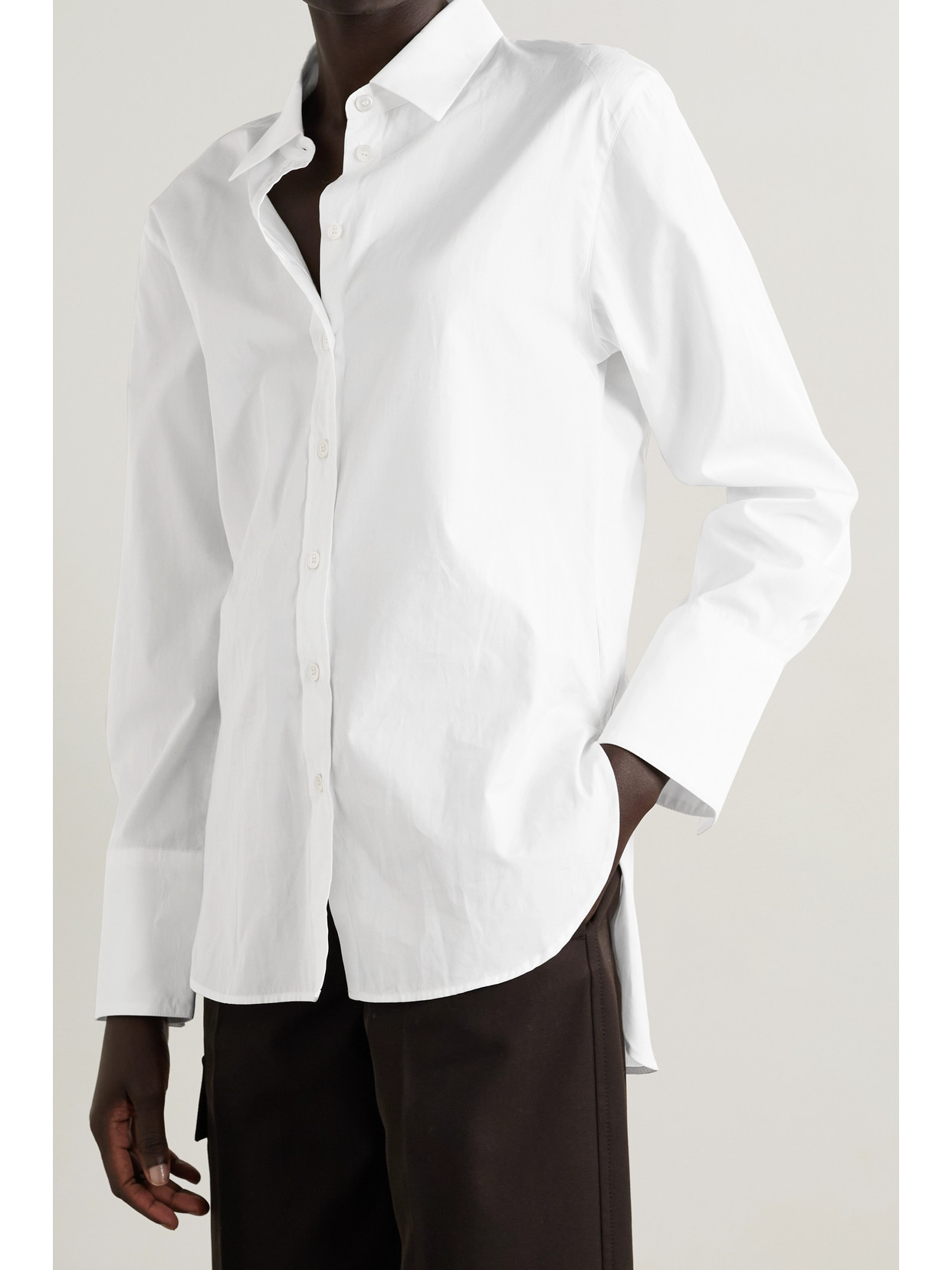 Joseph Joe Cotton Poplin Shirt In White