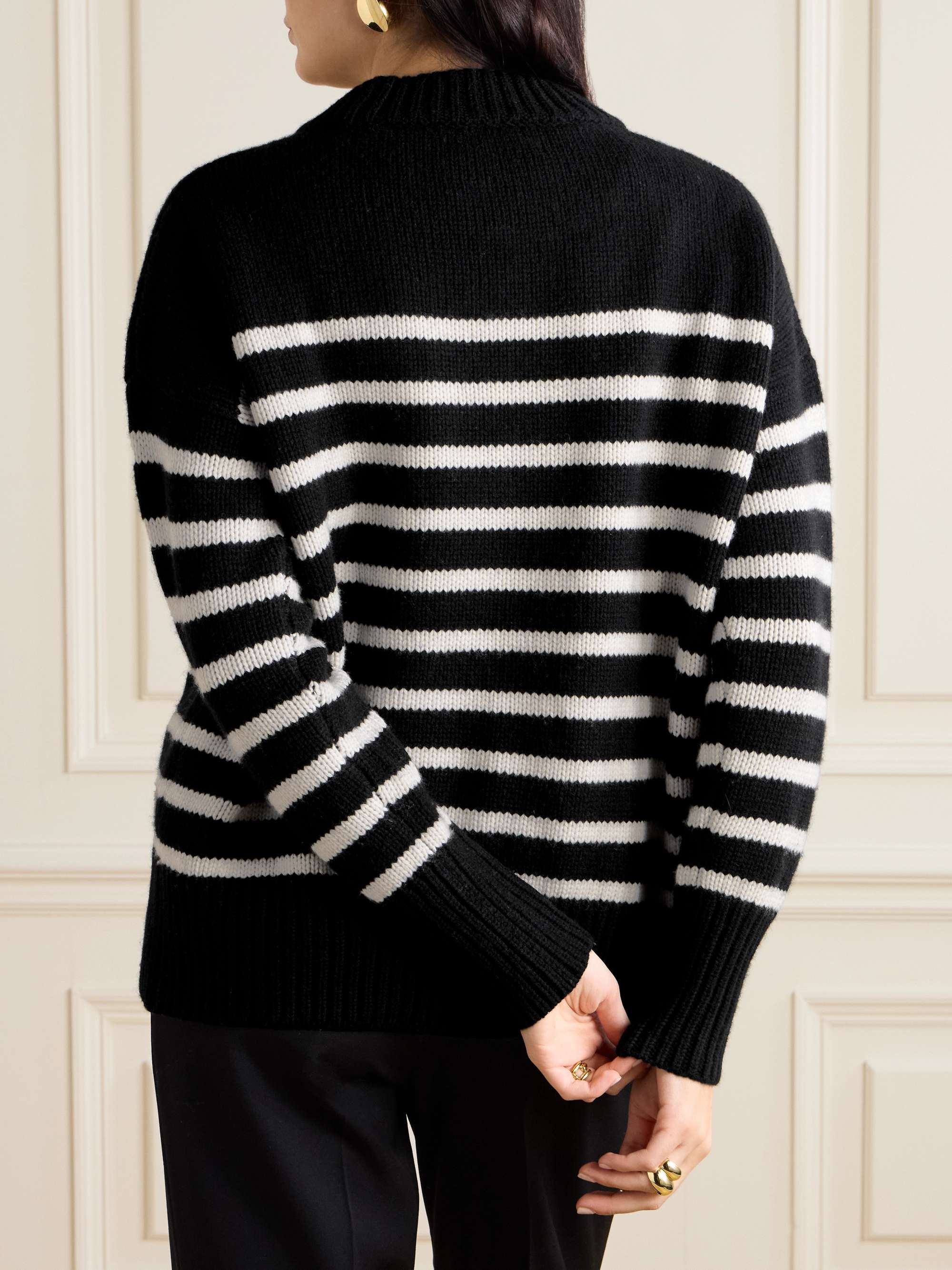 LA LIGNE Marin striped wool and cashmere-blend sweater