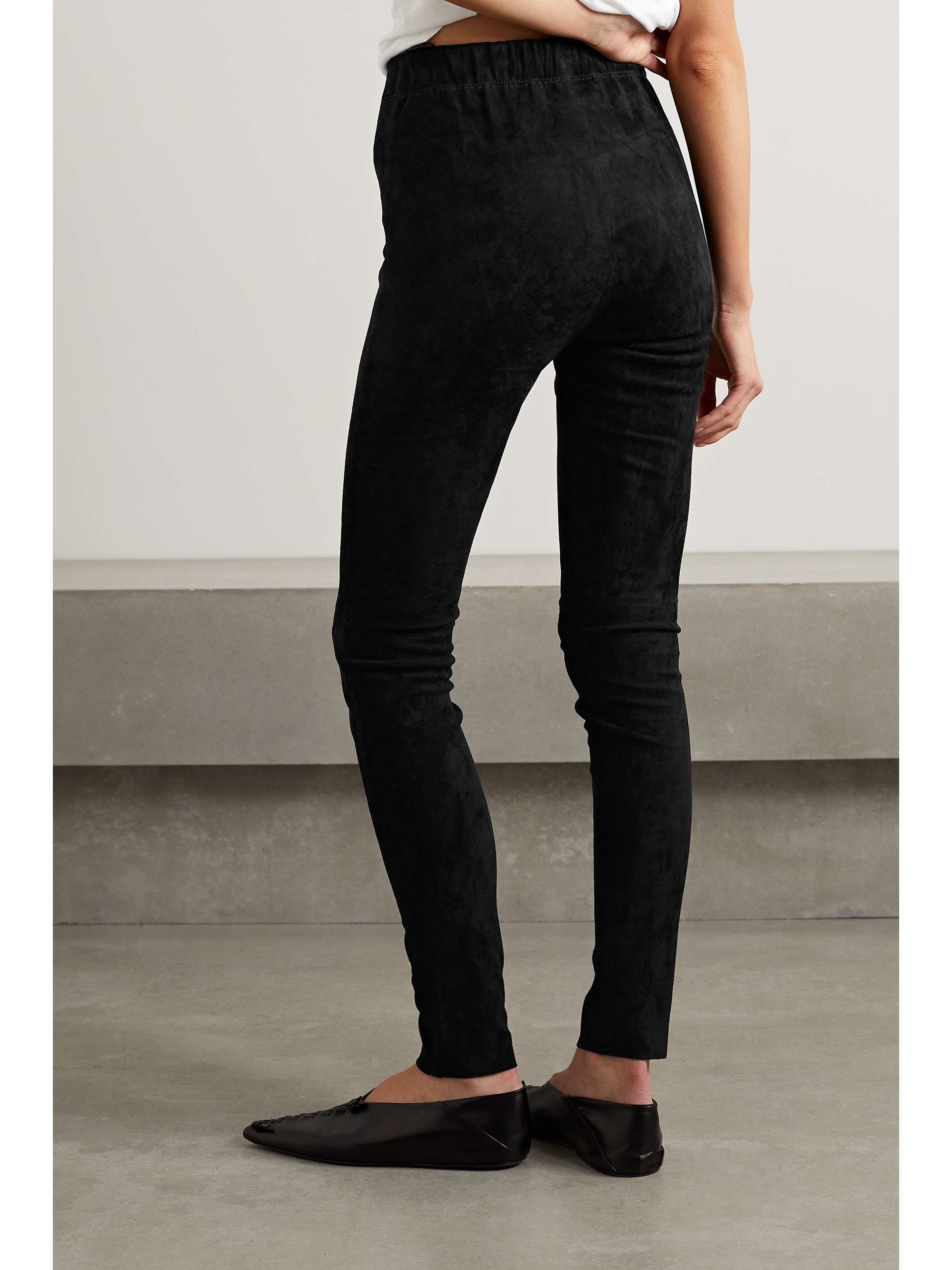 JOSEPH Leggings aus elastischem Veloursleder