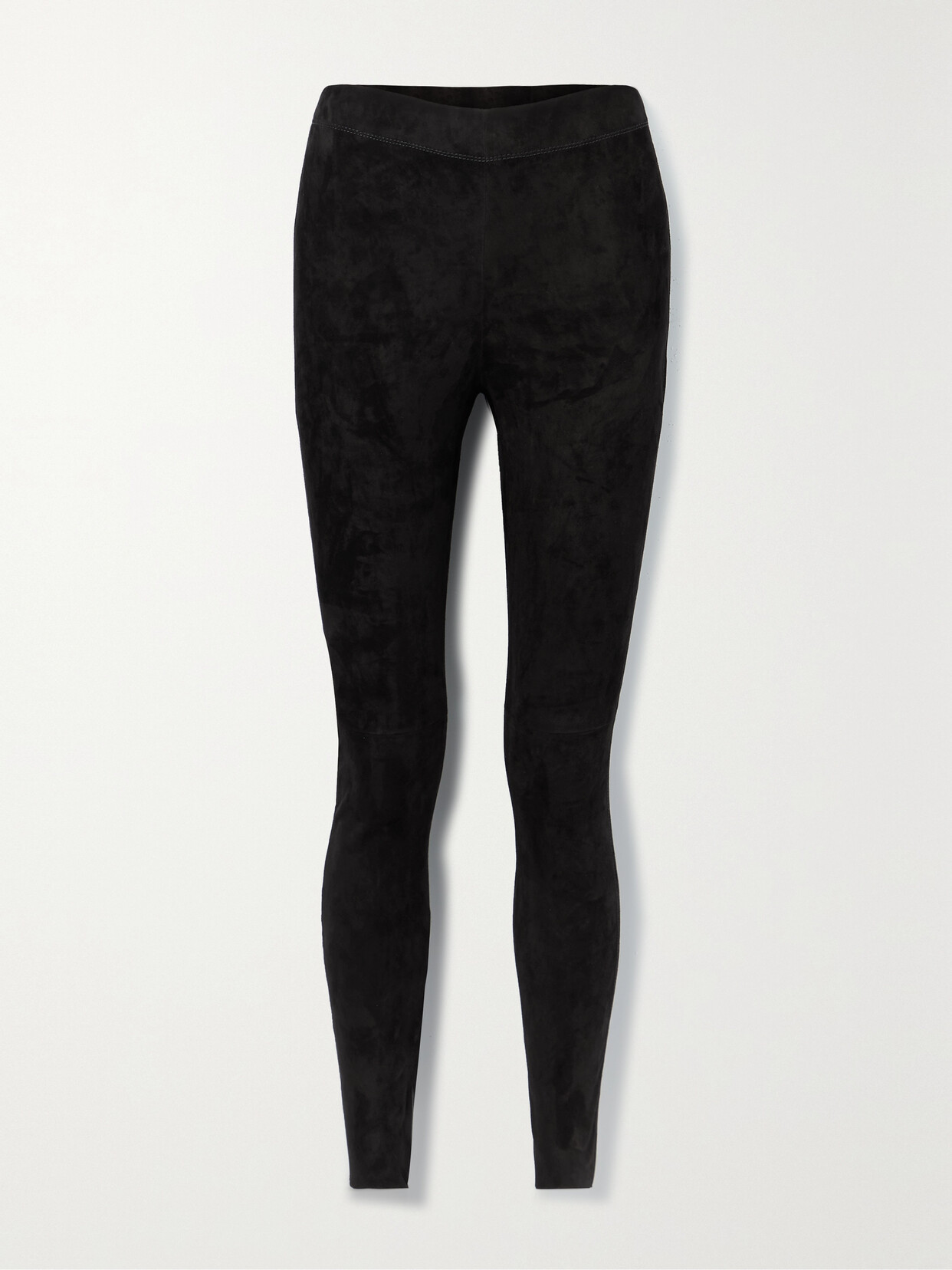 Shop Joseph Stretch-suede Leggings In Black