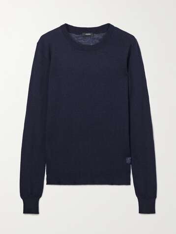 조셉 스웨터 JOSEPH Cashair cashmere sweater,Navy