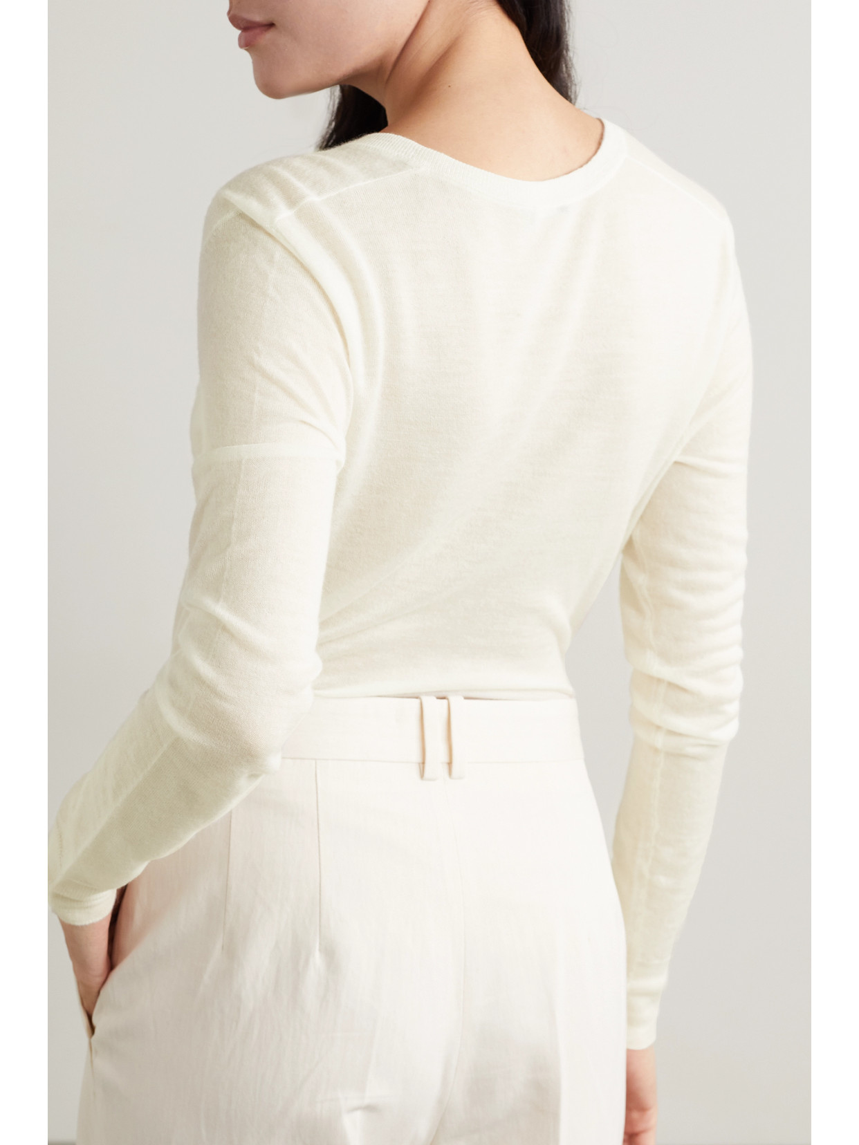 Shop Joseph Cashair Cashmere Sweater In Ivory