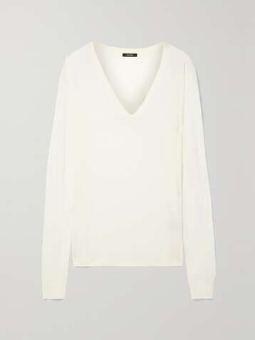 조셉 스웨터 JOSEPH Cashair cashmere sweater,Ivory