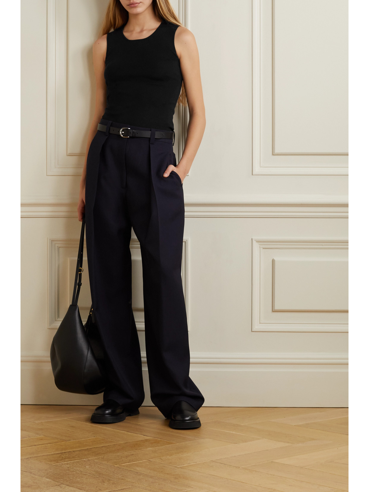 Joseph Silk-blend Tank In Black