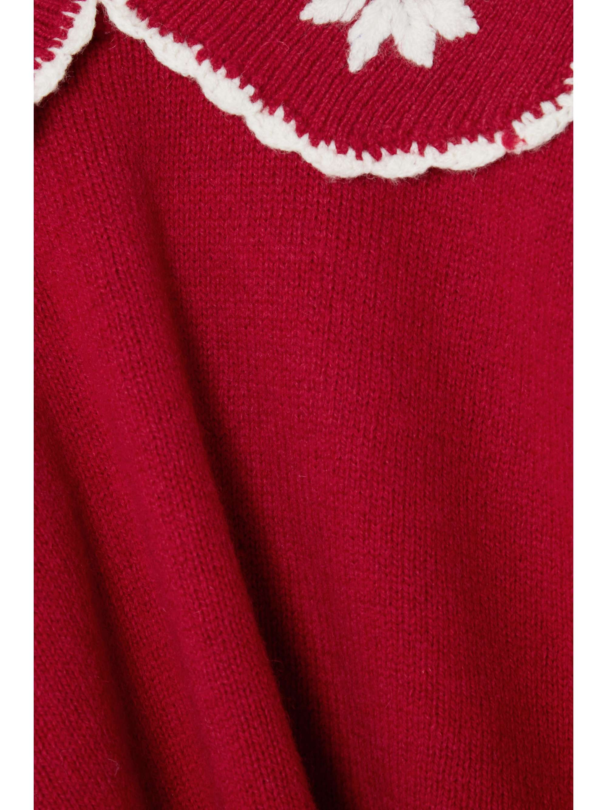 Red Lula embroidered wool sweater 