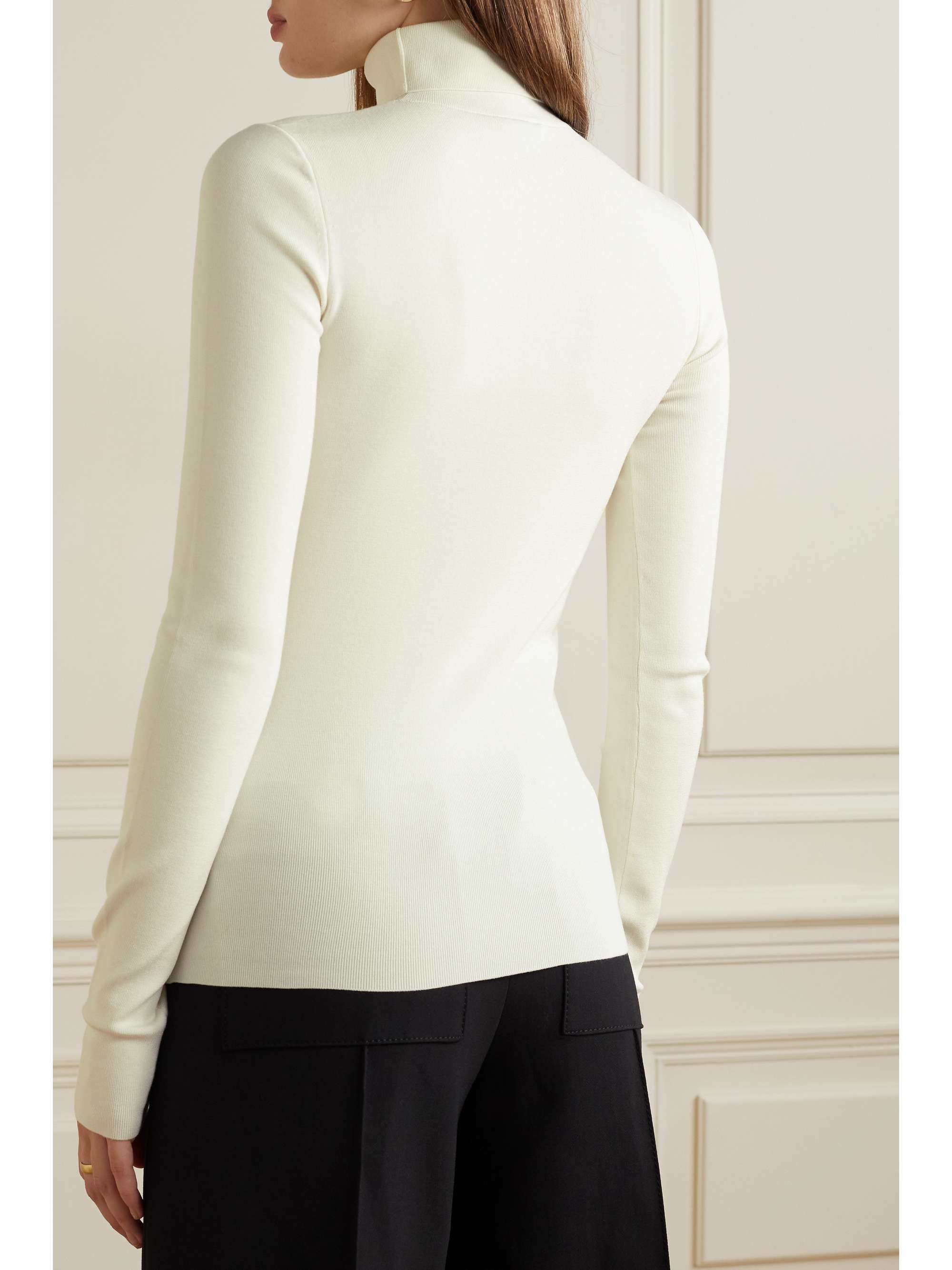 JOSEPH Silk-blend turtleneck top