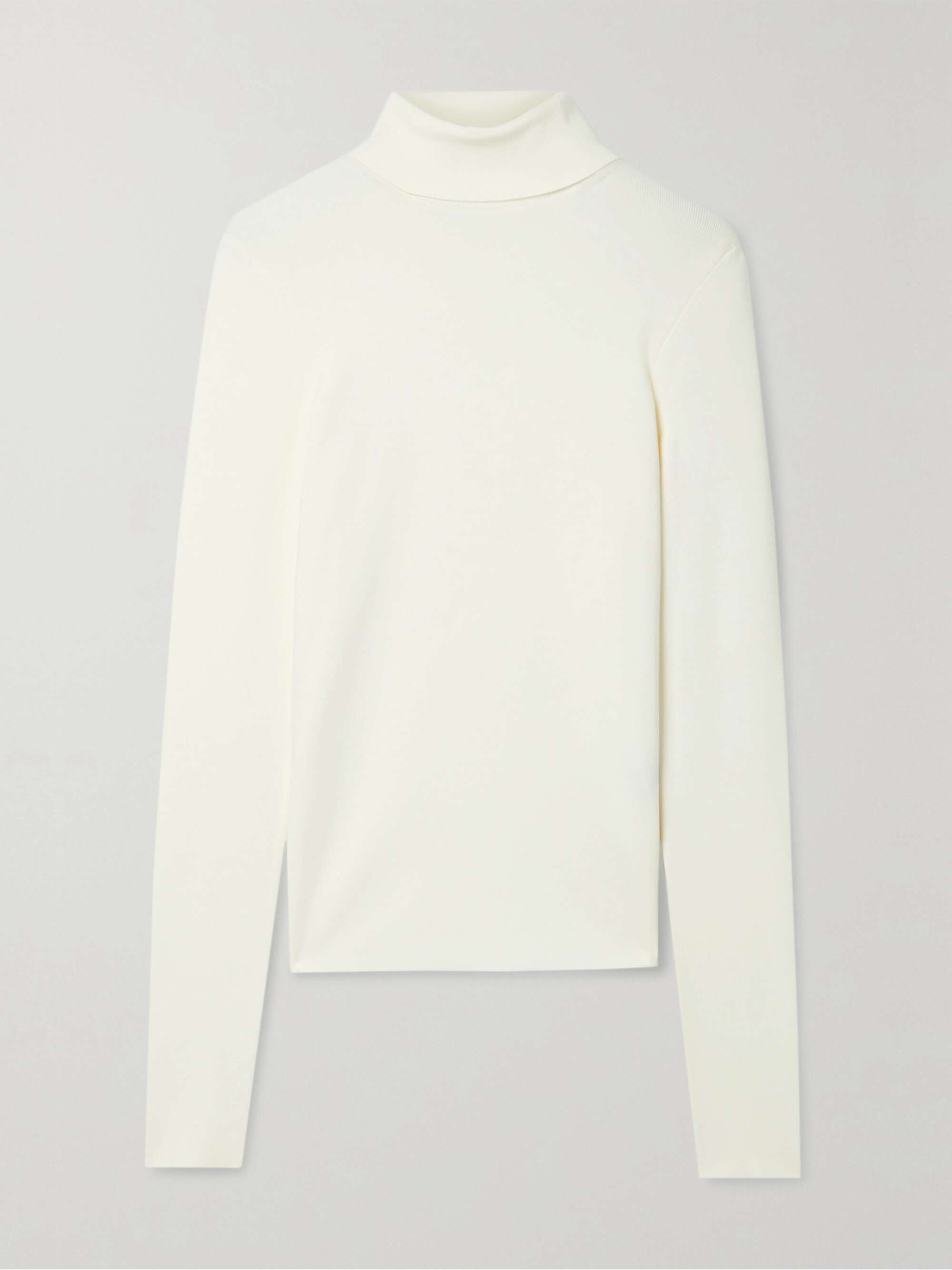 JOSEPH Silk-blend turtleneck top