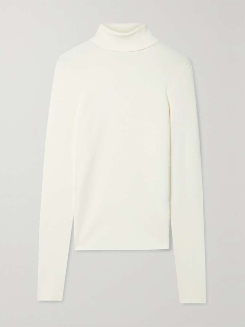 Joseph Silk-blend Turtleneck Top - x large
