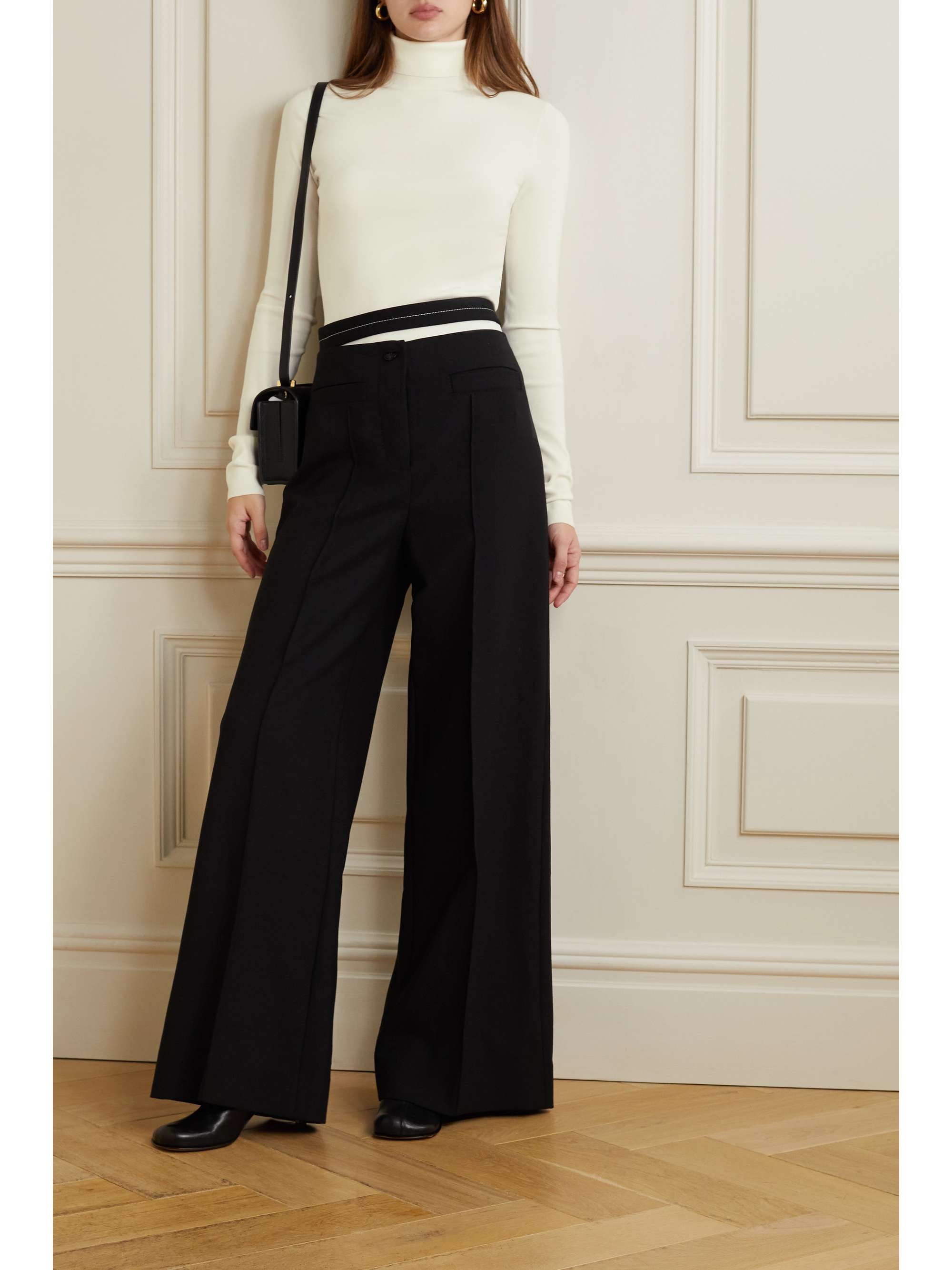 JOSEPH Silk-blend turtleneck top