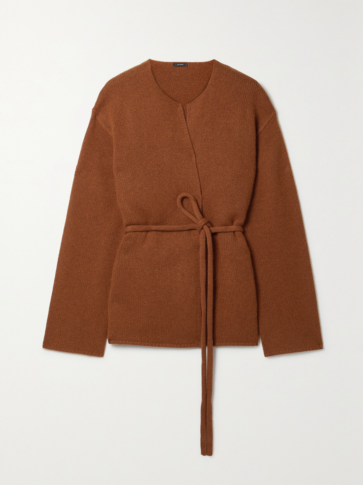 Joseph Tie fastening Cashmere Cardigan In Brown ModeSens