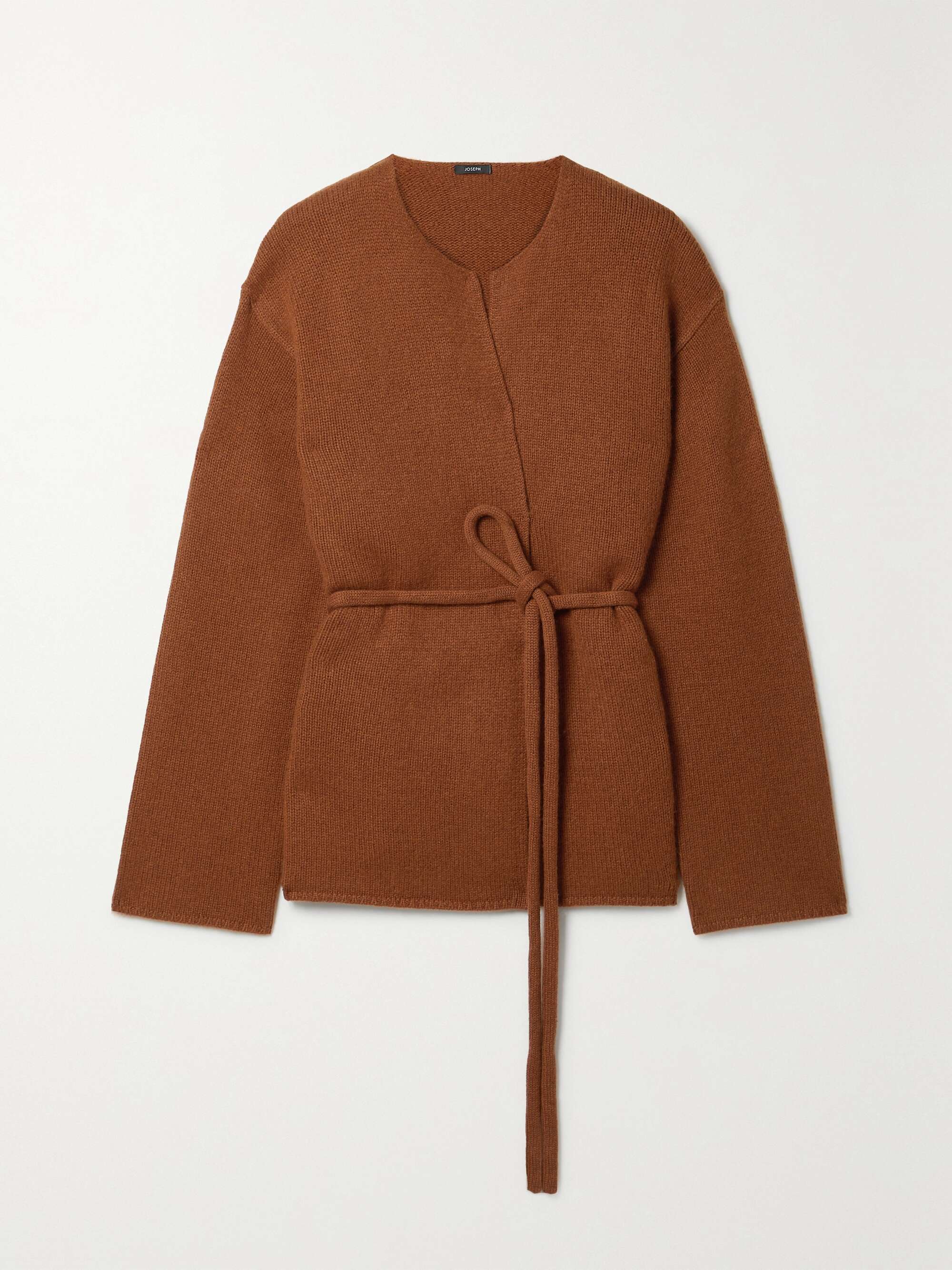 belted cashmere cardigan
