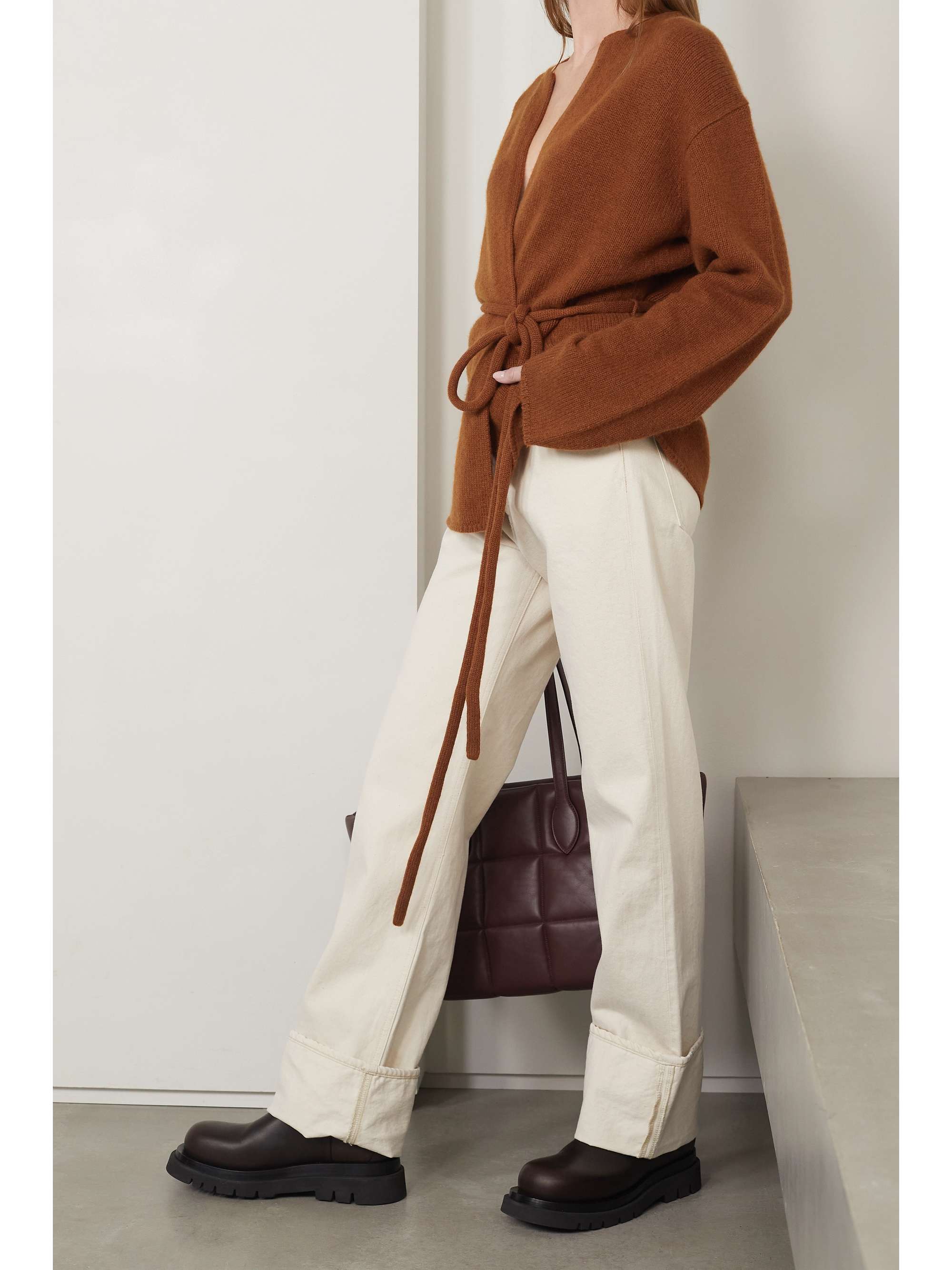 belted cashmere cardigan