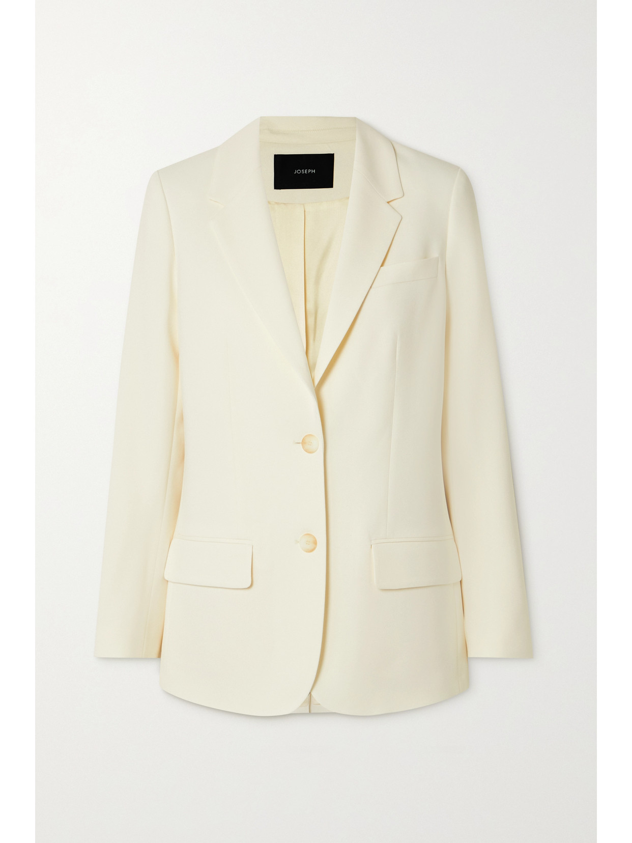 Joseph Womens Ivory Comfort Cady Jackie Single-breasted Stretch Woven Blazer In Ivory