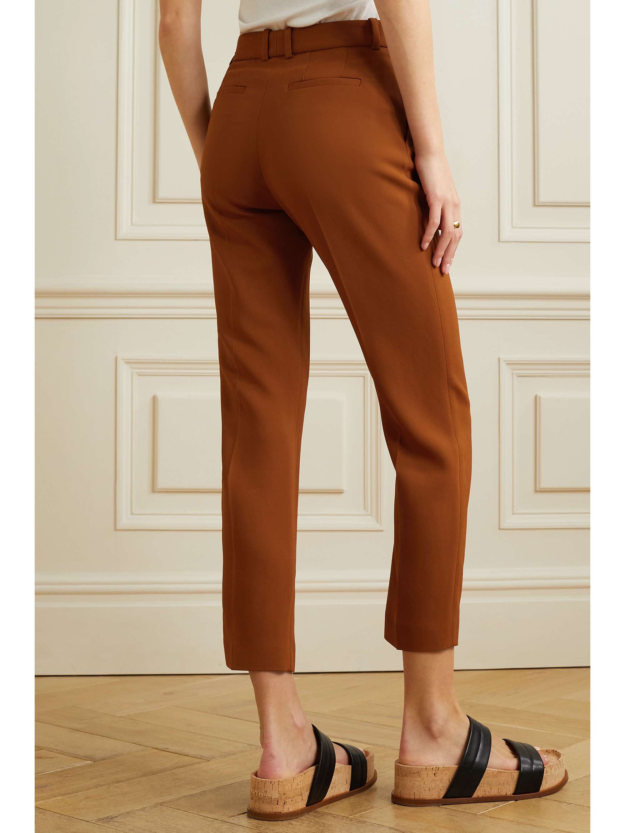 Brick Coleman cropped cady slim-leg 