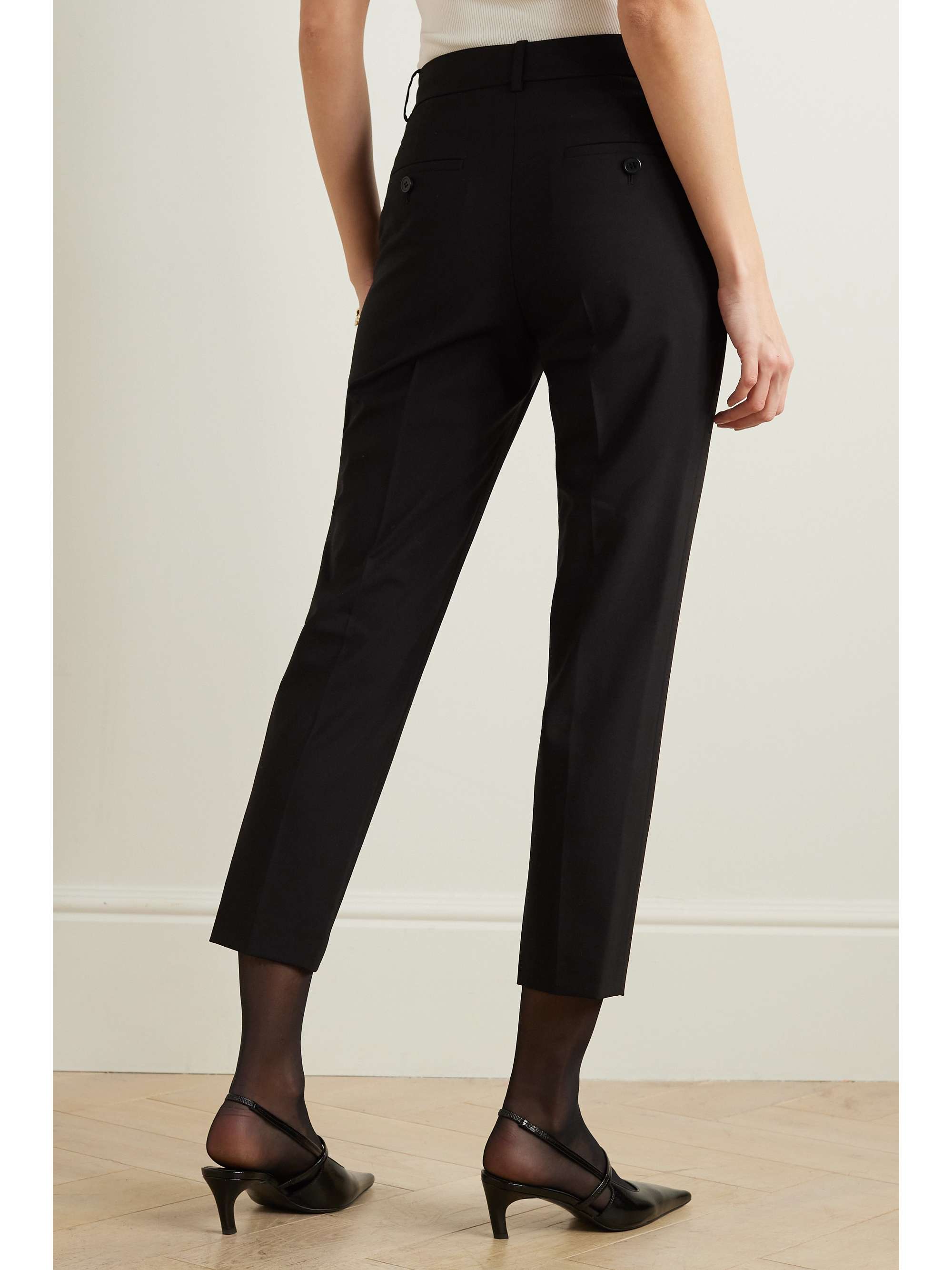 THEORY Treeca 2 cropped wool-blend slim-leg pants