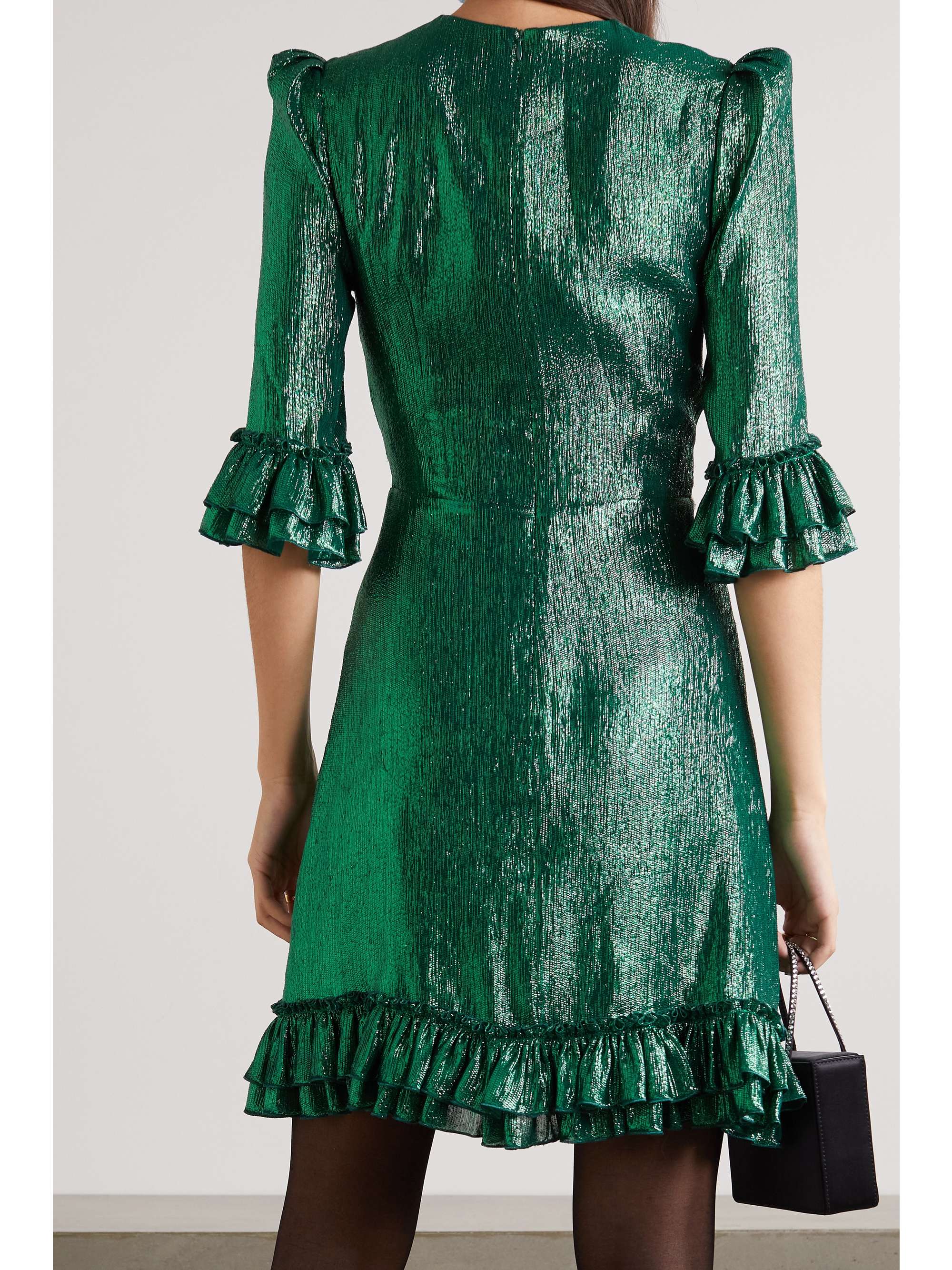 Emerald The Festival ruffled wool-blend ...