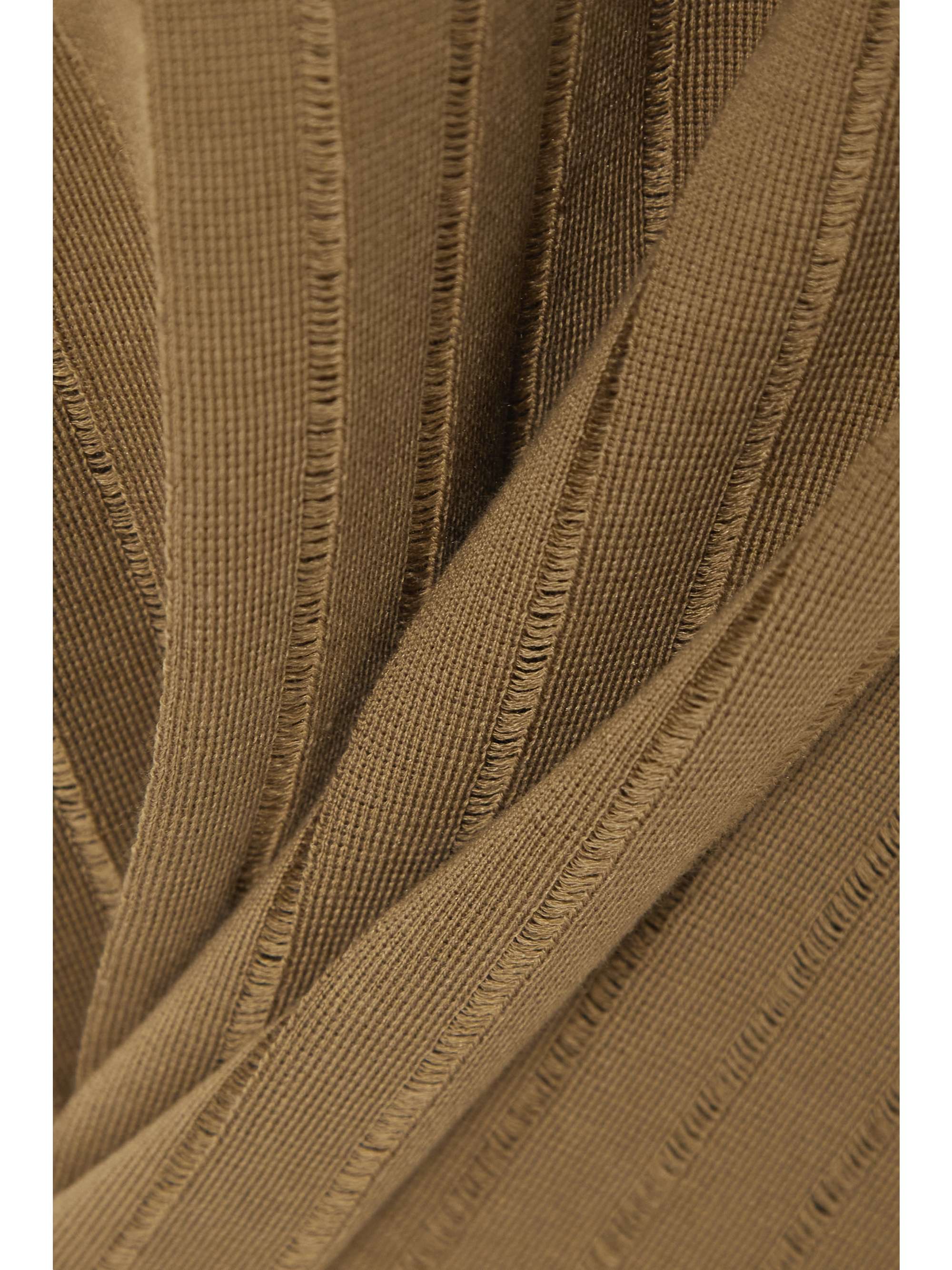 CASASOLA Alma ribbed silk and cotton-blend tank