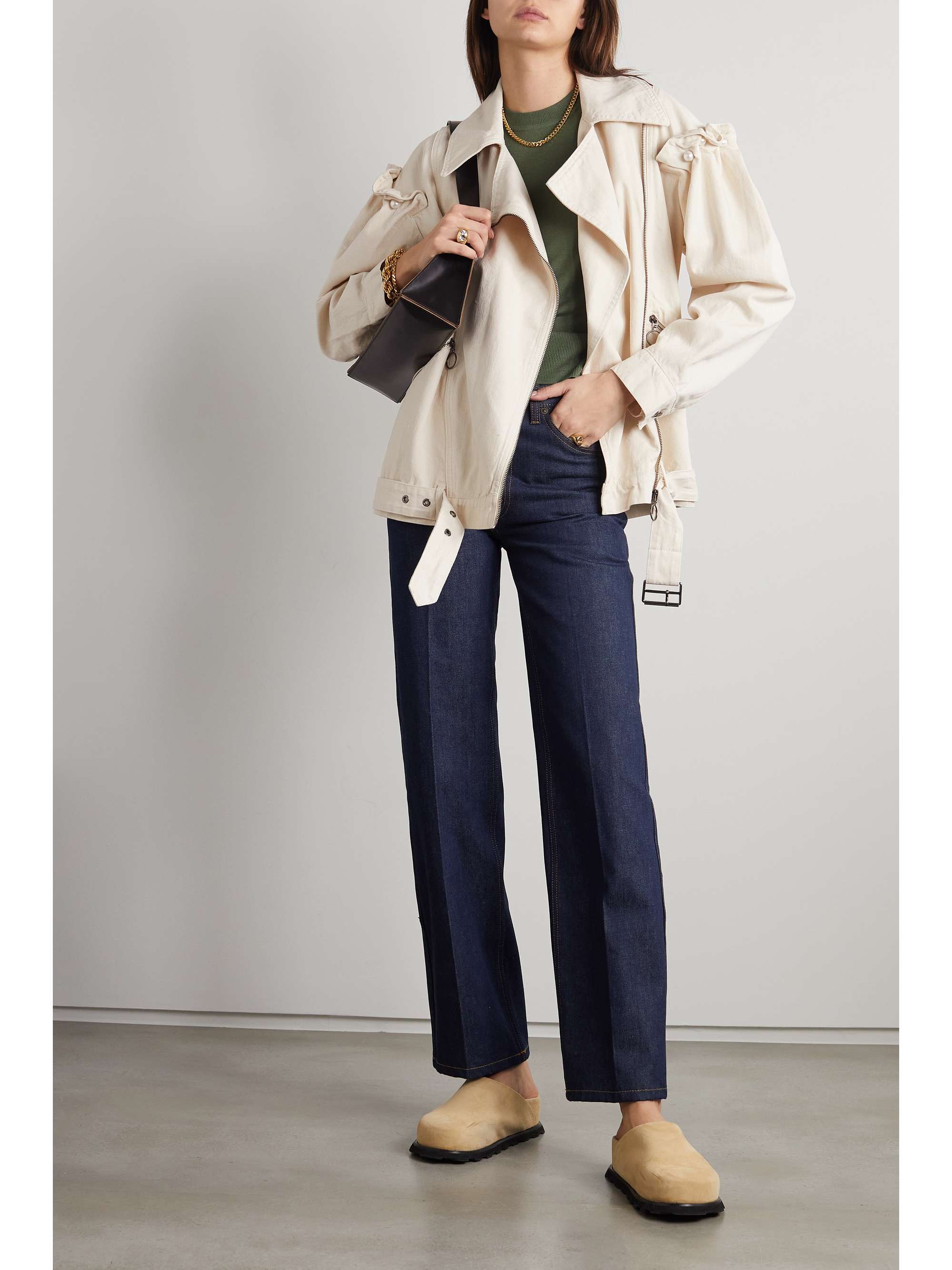 NET SUSTAIN embellished organic denim 